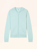 TINA Gilet Zippé Capuche Vert Lagon