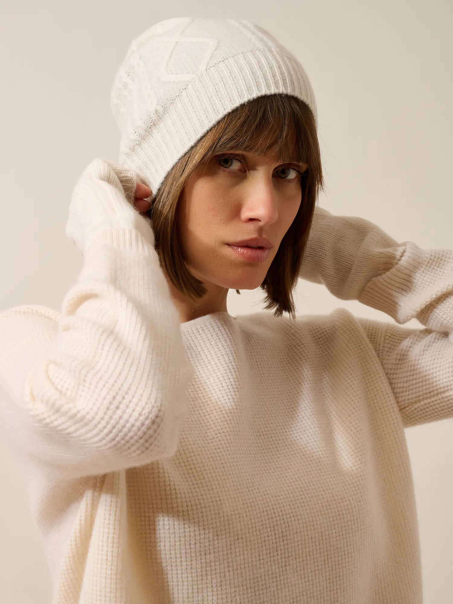 FAY fingerlose handschuhe 6-fädig schnee