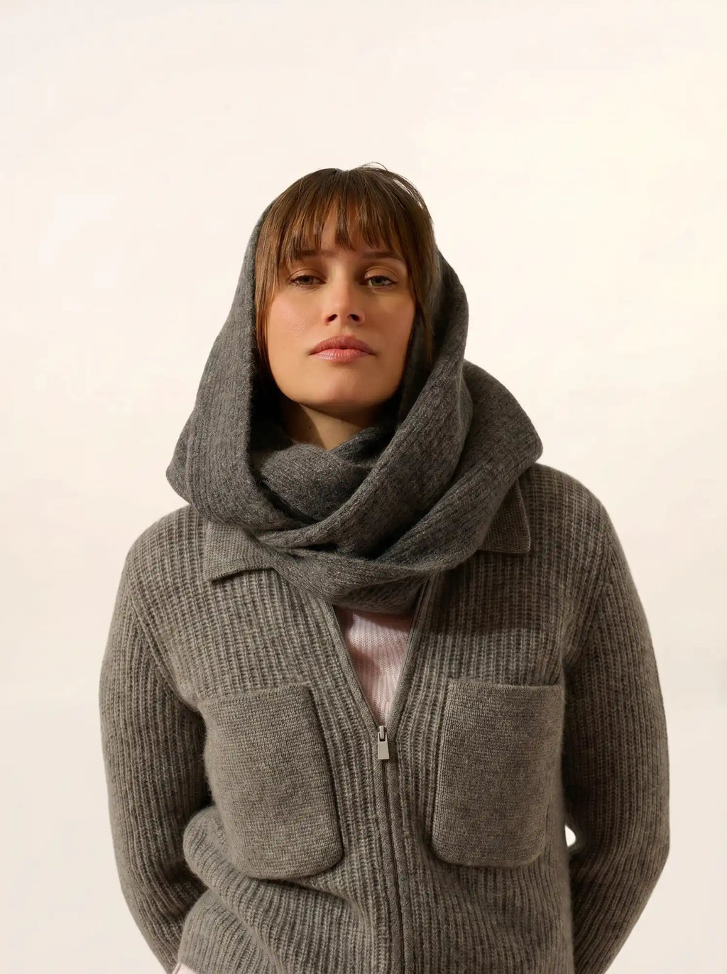 MARINA halswärmer 4-fädig anthrazit meliert