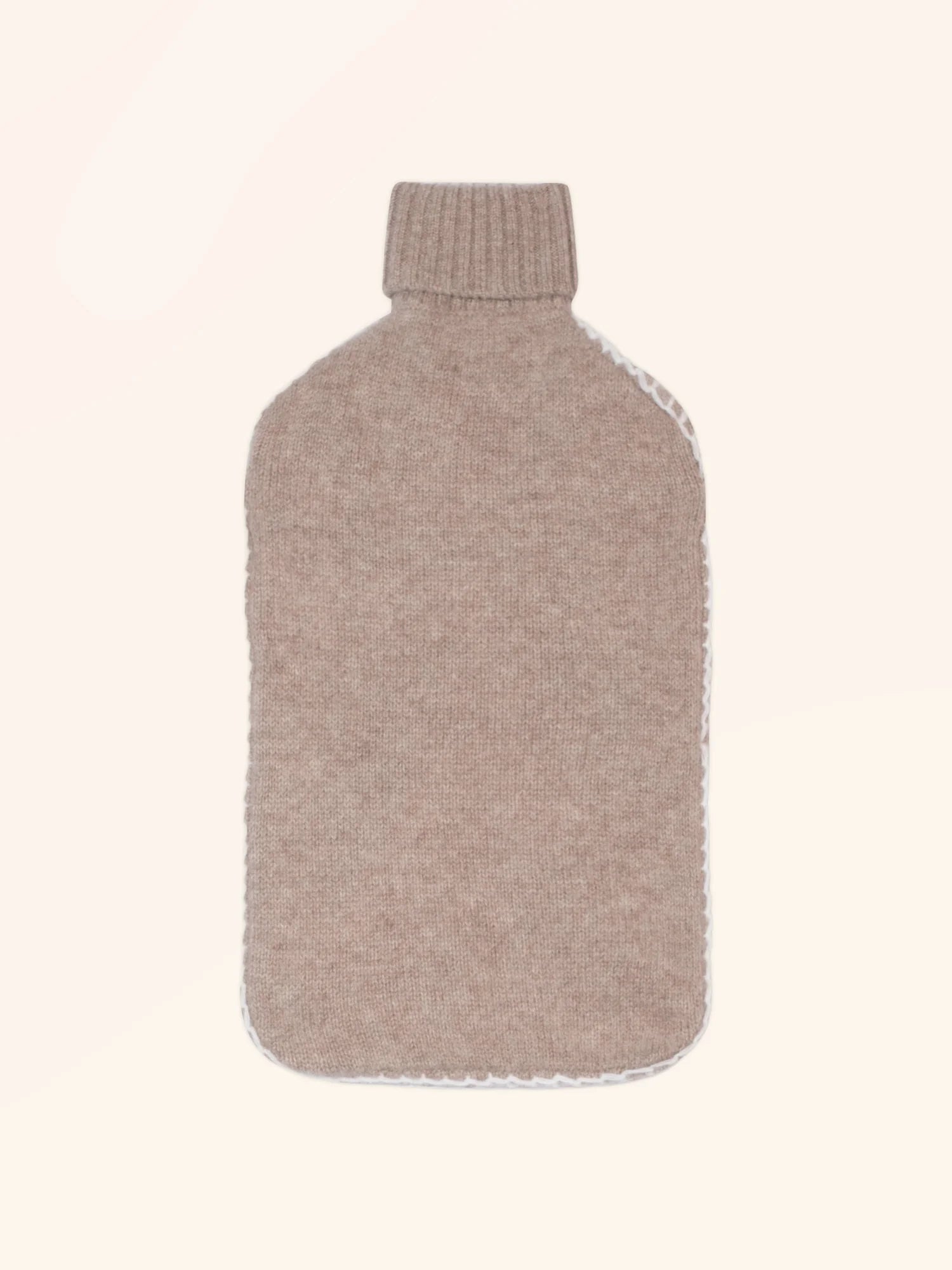 DARCY Housse Bouillotte 4 Fils Neige et Taupe Clair Chiné