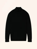 CERES pull col roulé 6 fils noir