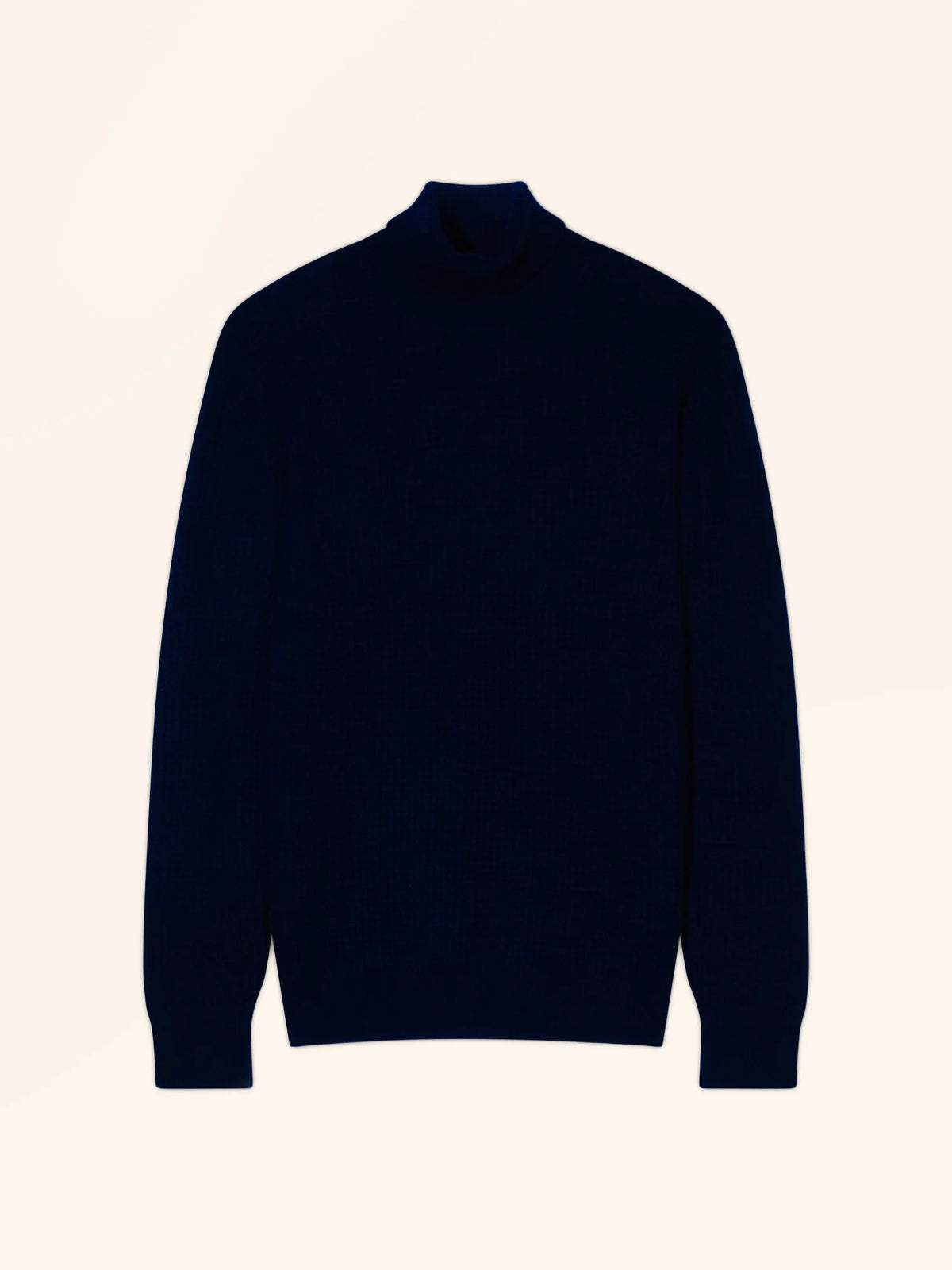 PLUTÓN Pull Col Roulé 4 Fils Bleu Marine