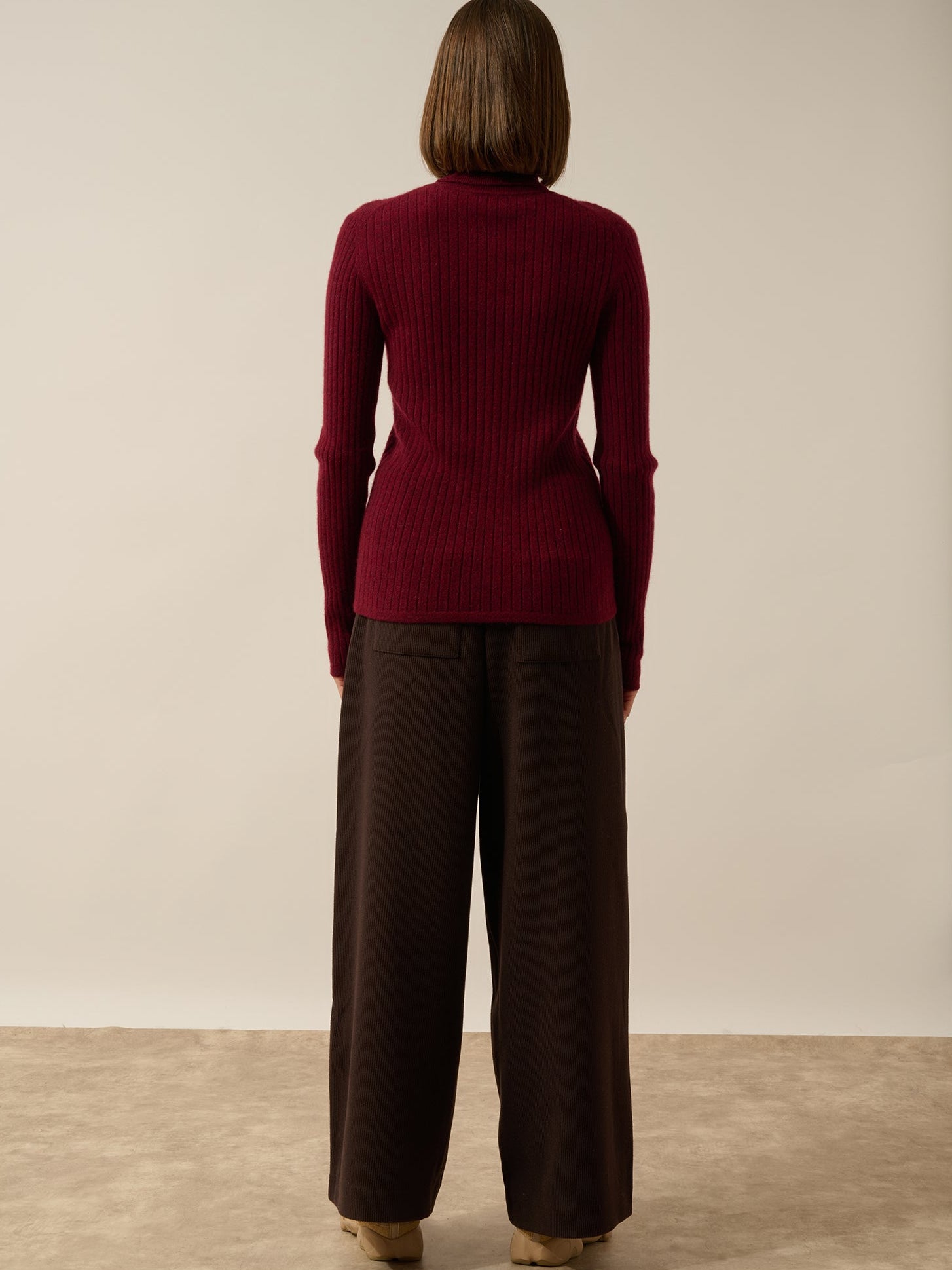 HYPNOS pull col roulé mûre