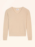 VESTA Pullover V-Ausschnitt 6-fädig Sand