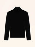 NÉMESIS pull col roulé 4 fils noir