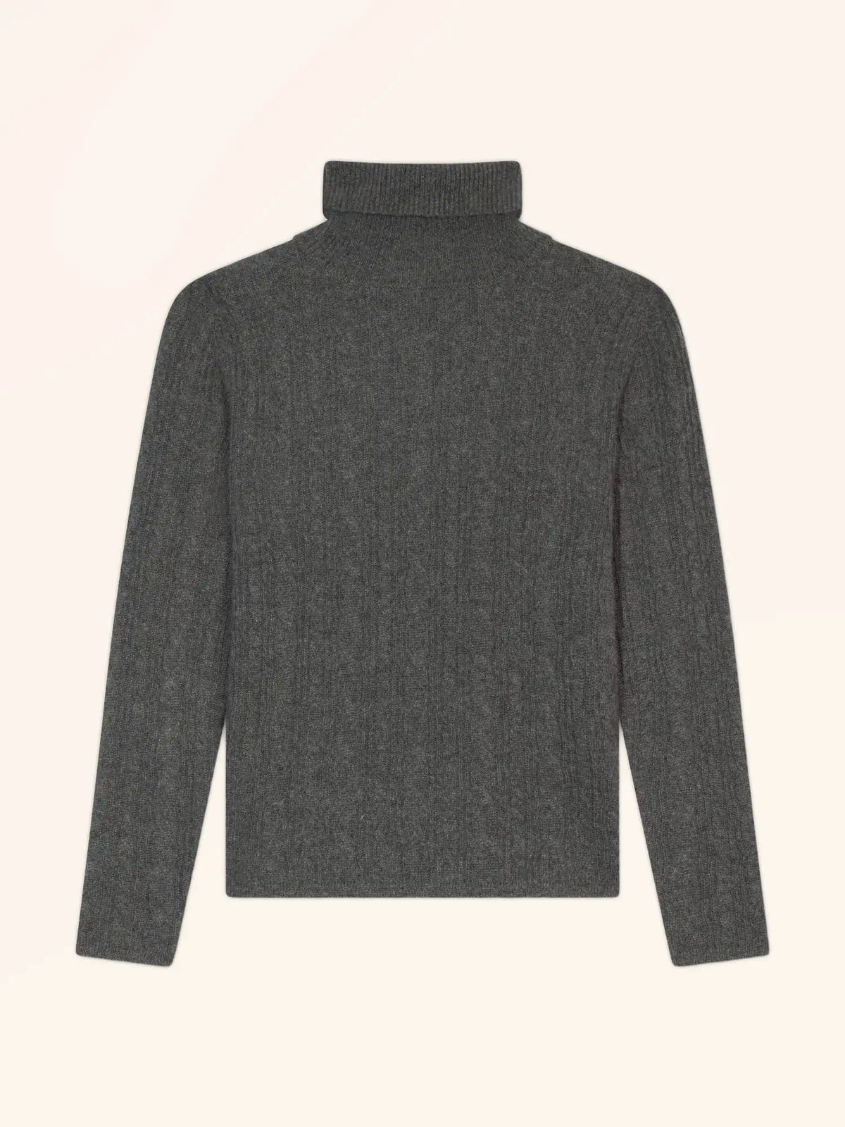 TYQUE Pullover Rollkragen 4-fädig Anthrazit meliert