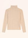 TYQUE pull col roulé 4 fils sable