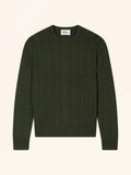 HESTIA Sweater Crew Neck 8 Ply Heather Khaki
