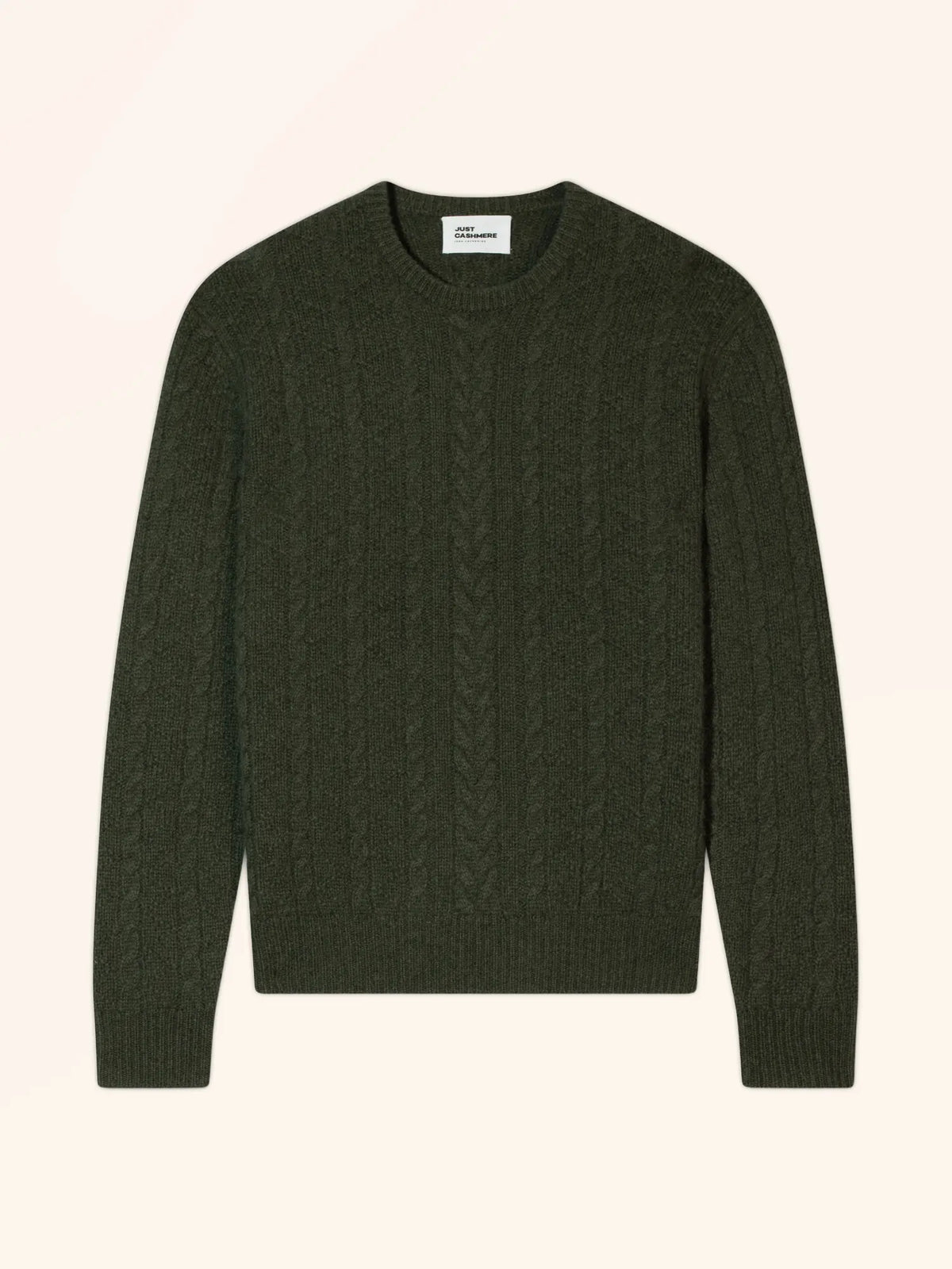 HESTIA Sweater Crew Neck 8 Ply Heather Khaki
