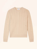 HESTIA pull col rond 8 fils sable