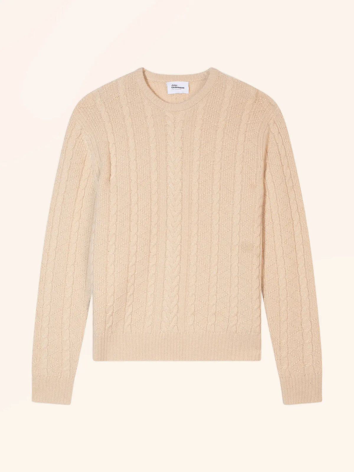HESTIA pull col rond 8 fils sable