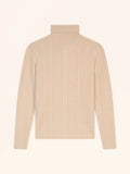 EROS pull col roulé 8 fils sable