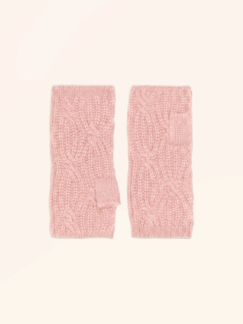 BALE Fingerless Gloves 6 Ply Ballet Pink
