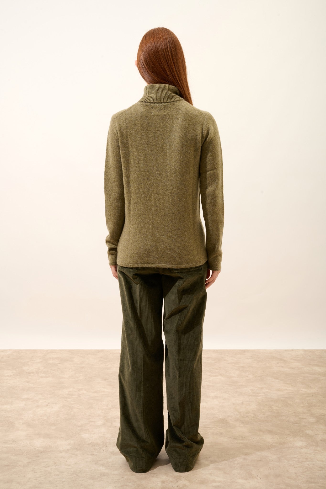 june pull col roulé 4 fils bronze chiné 100% cachemire