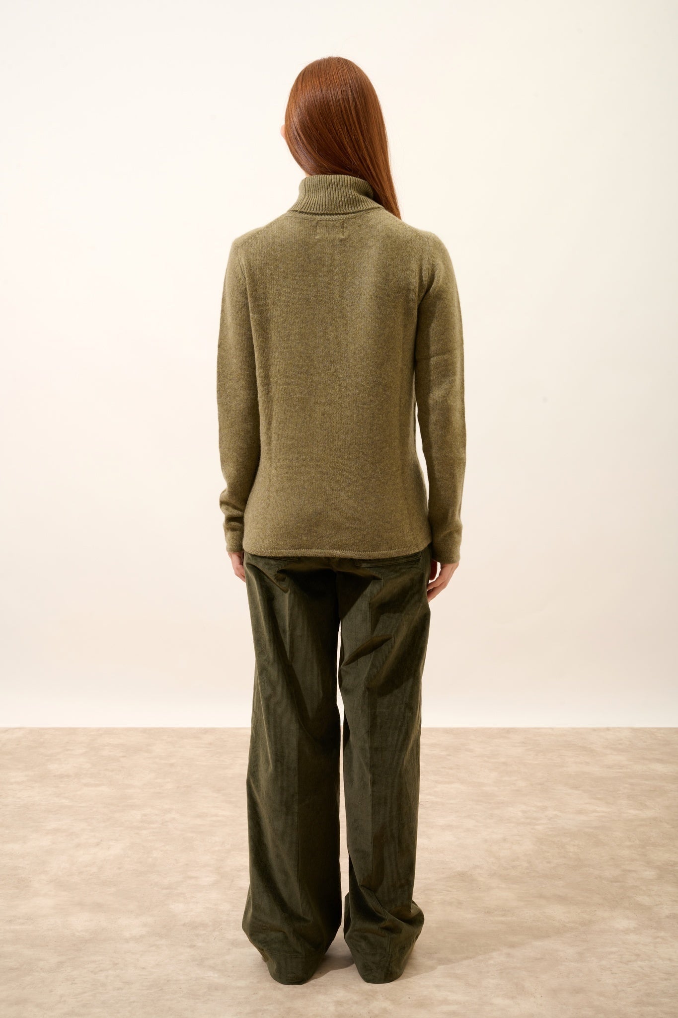 JUNE pull col roulé 4 fils bronze chiné