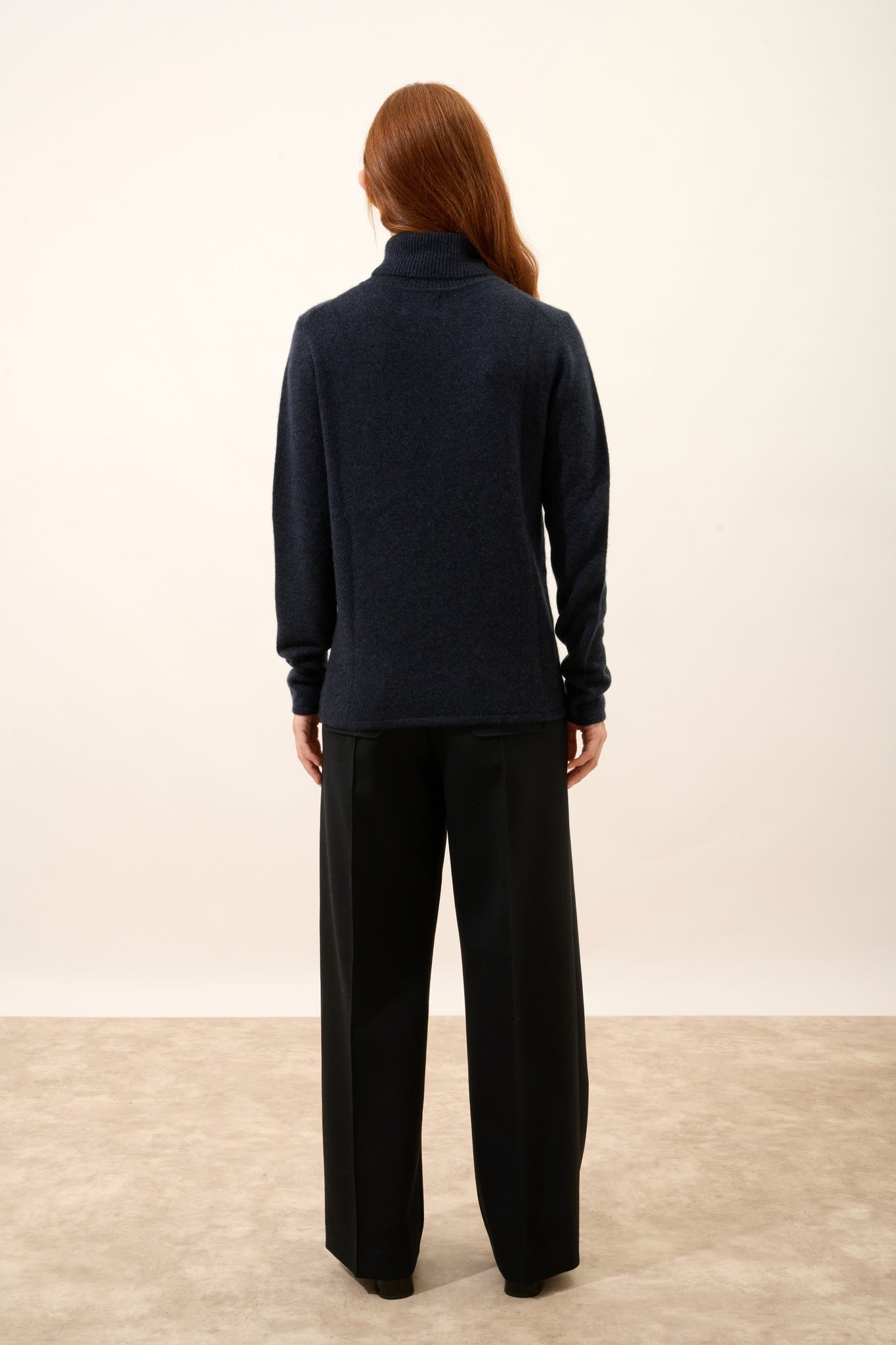 JUNE 4-ply caviar roll neck sweater