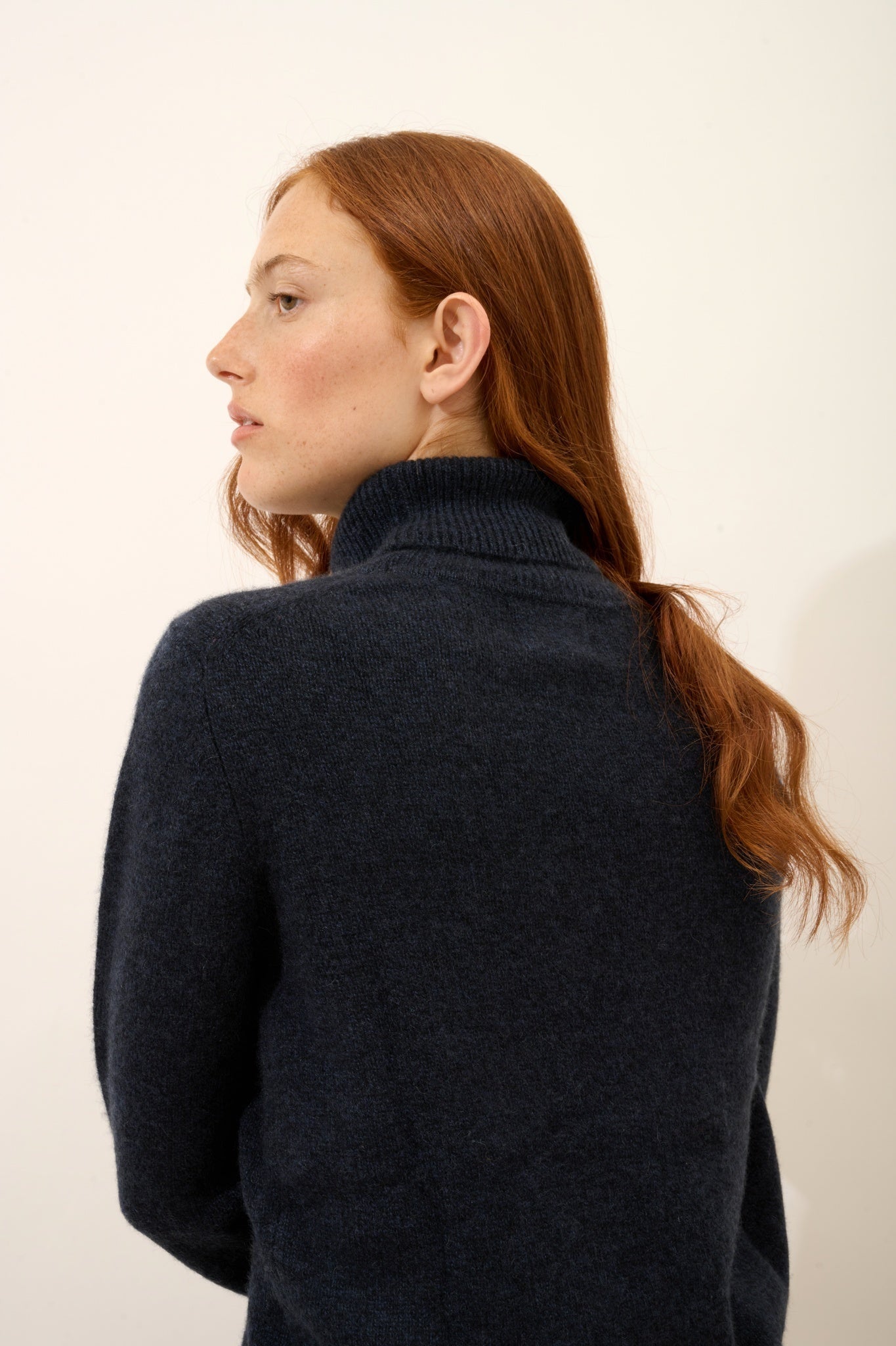 JUNE 4-ply caviar roll neck sweater