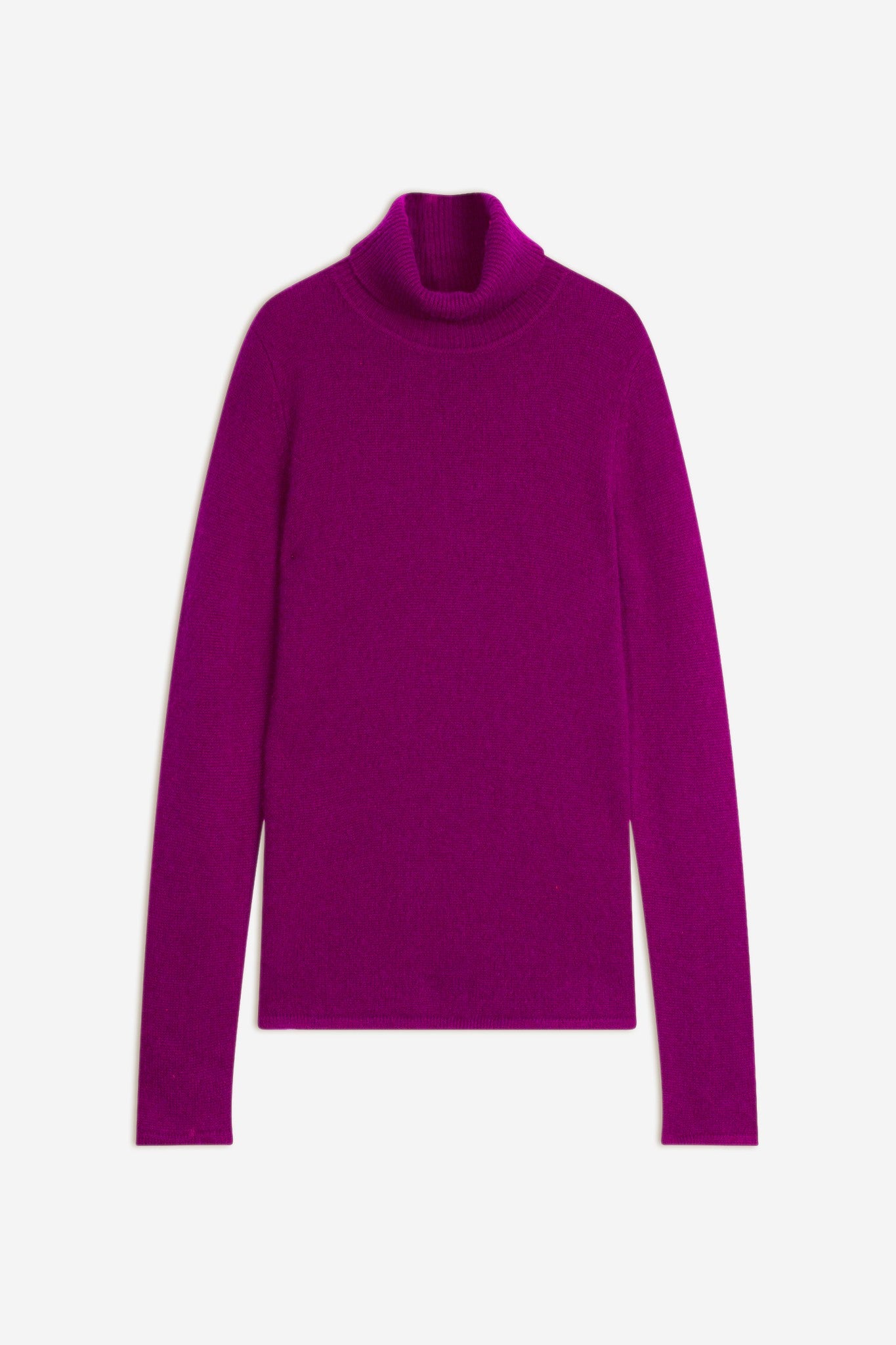 june 4-ply purple turtleneck sweater