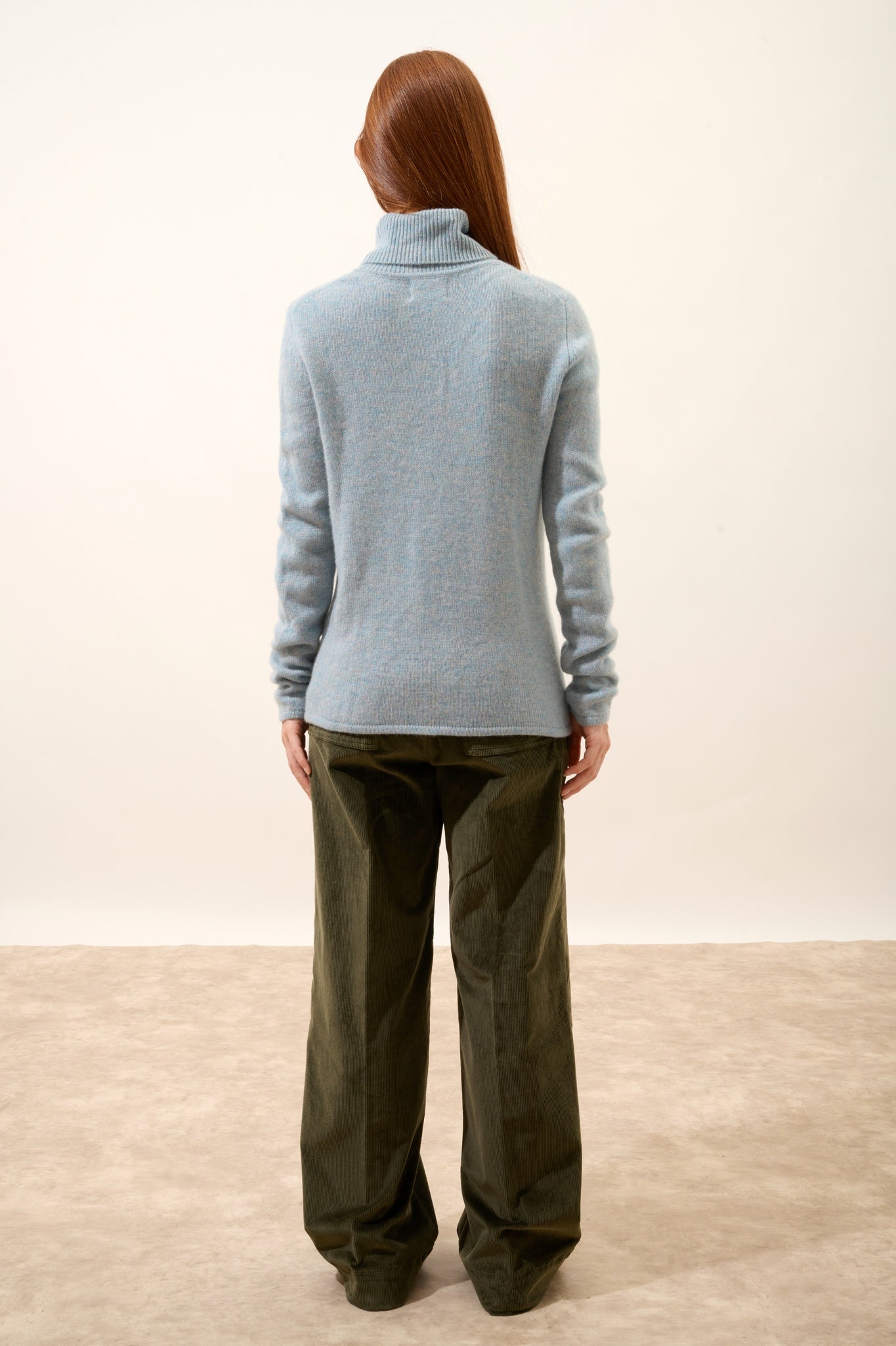 JUNE blue-grey turtleneck sweater