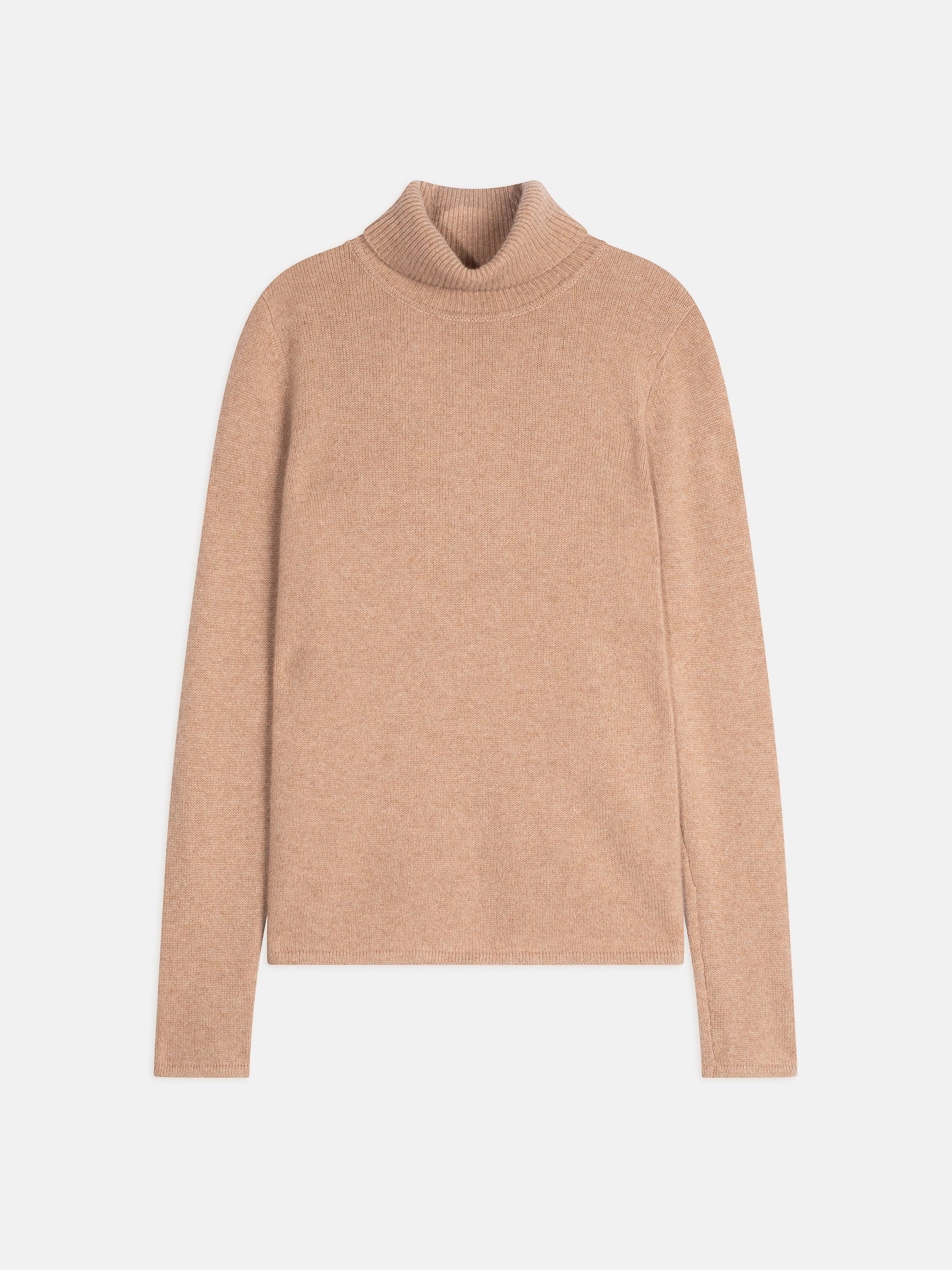 JUNE pull col roulé camel chiné