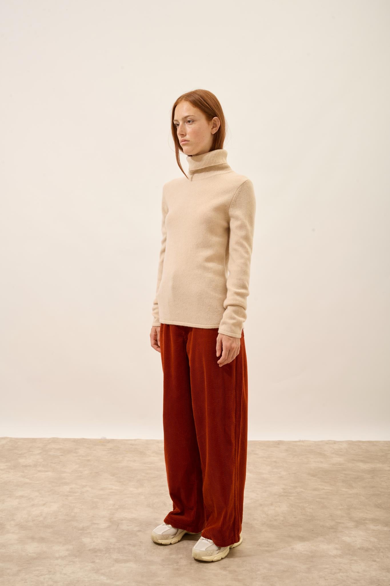 JUNE sand turtleneck sweater