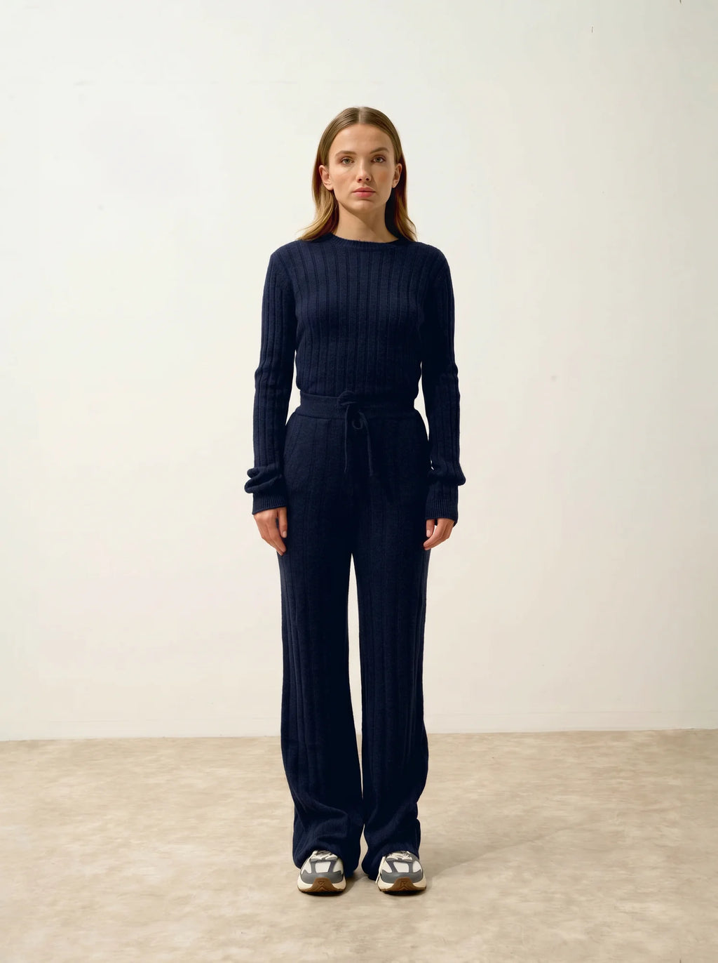 CLARISSA Pantalon Évasé Bleu Marine