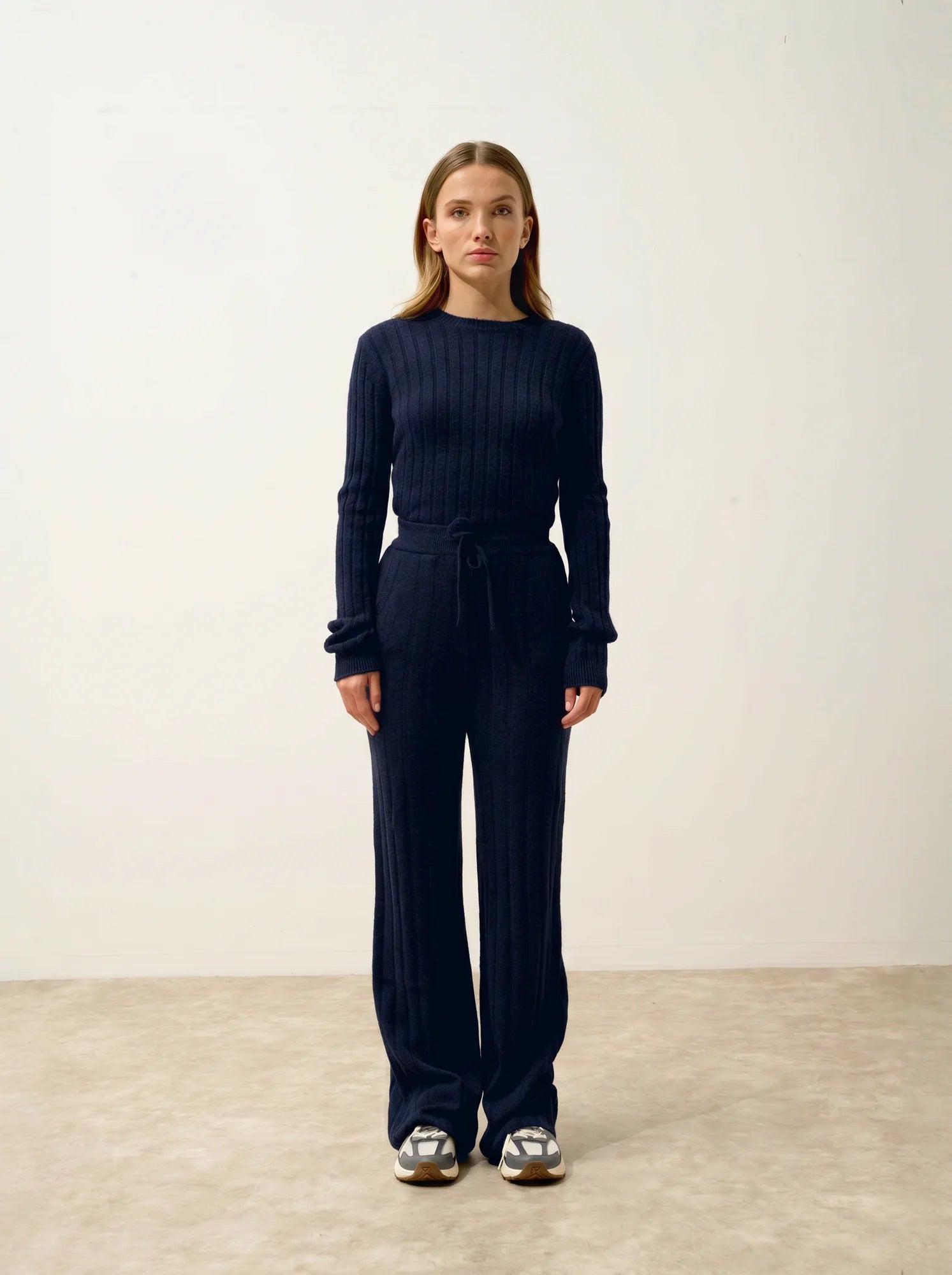 CLARISSA Pantalon Évasé Bleu Marine