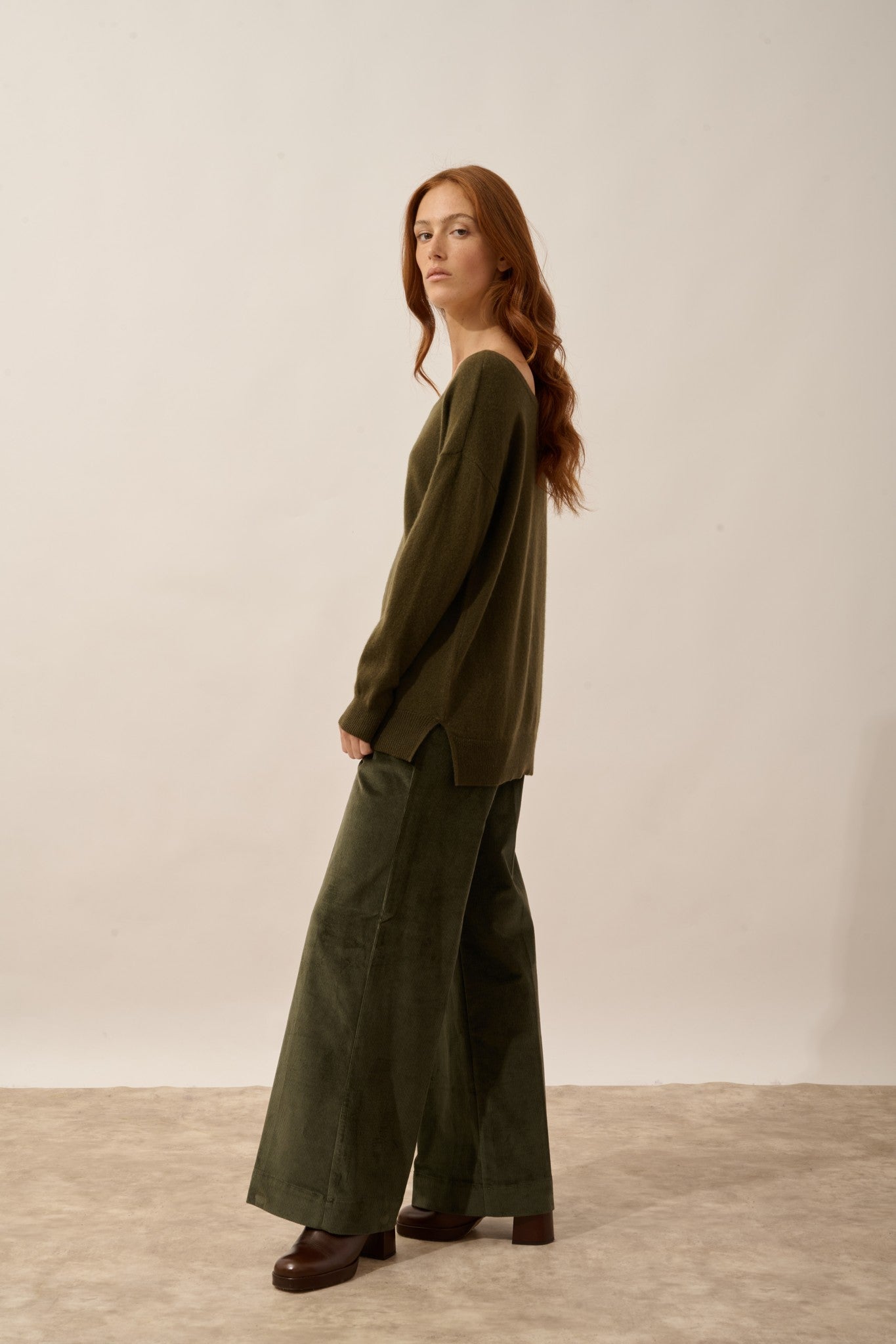 karen pull col rond chatain