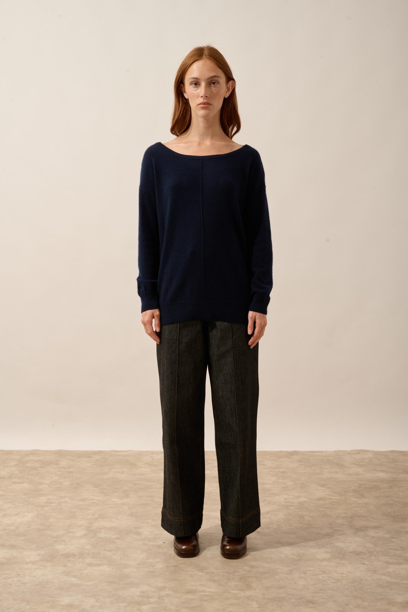 karen pull col rond navy