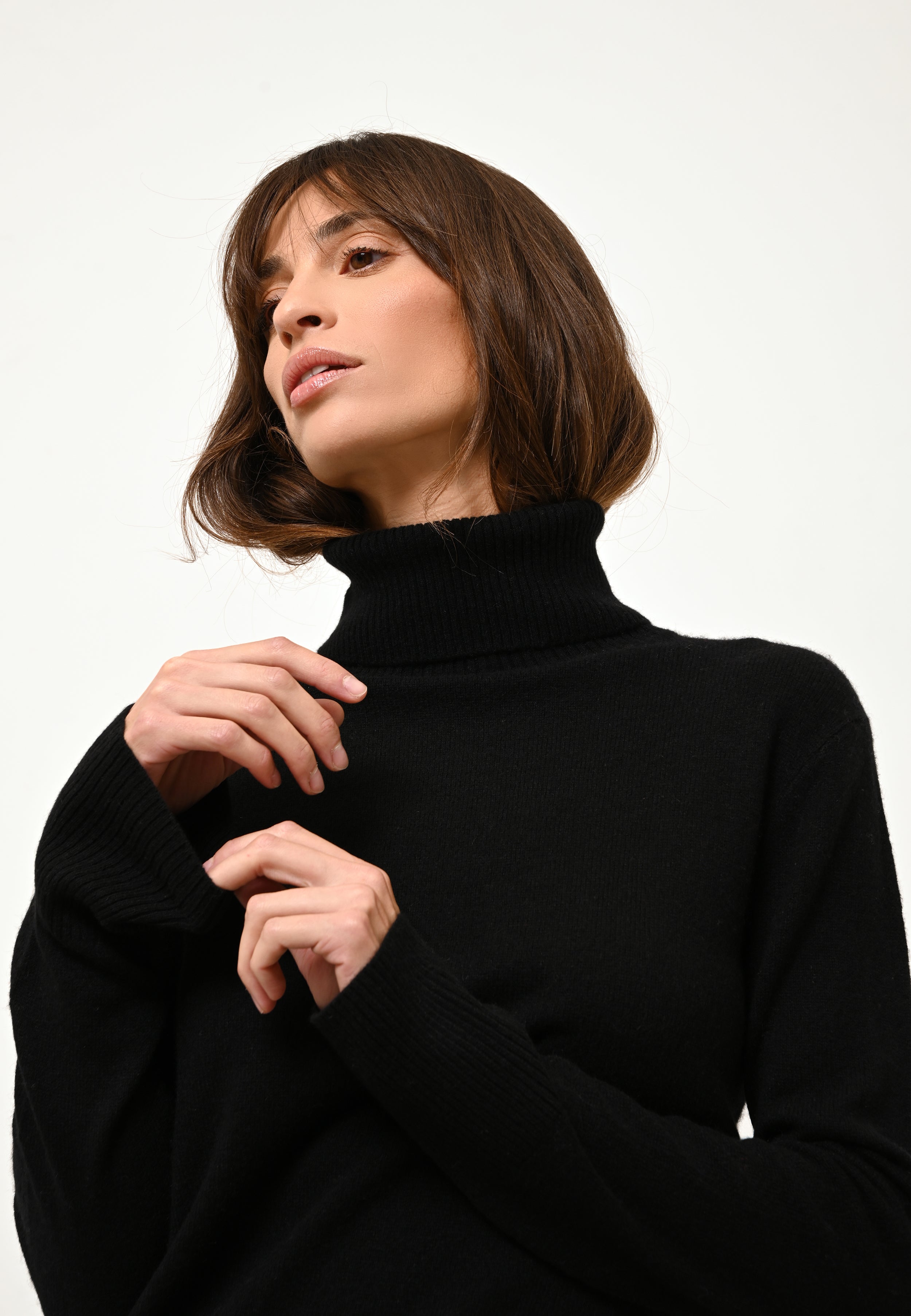 KAREN pull col rond noir