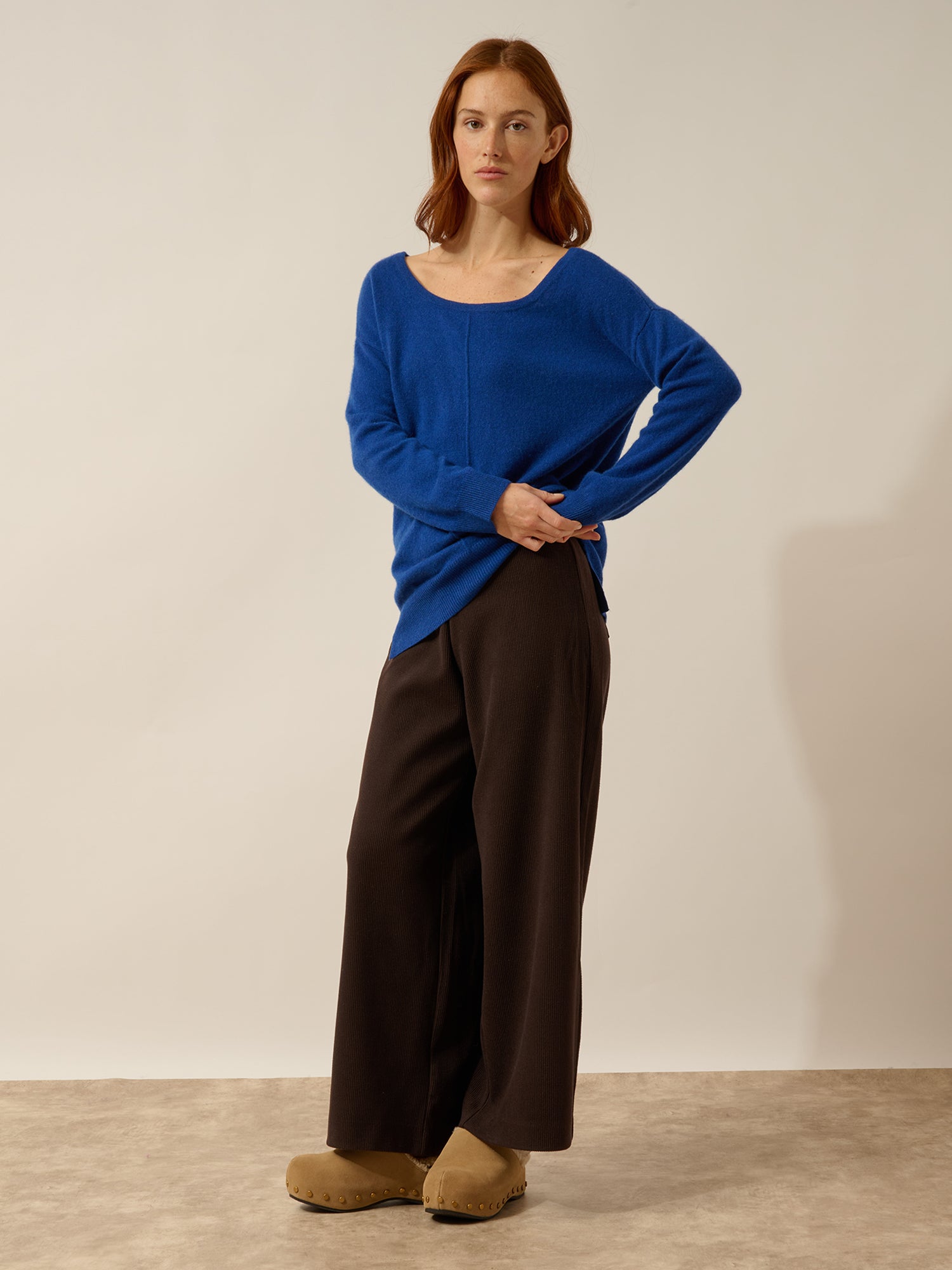 KAREN pull col rond outremer