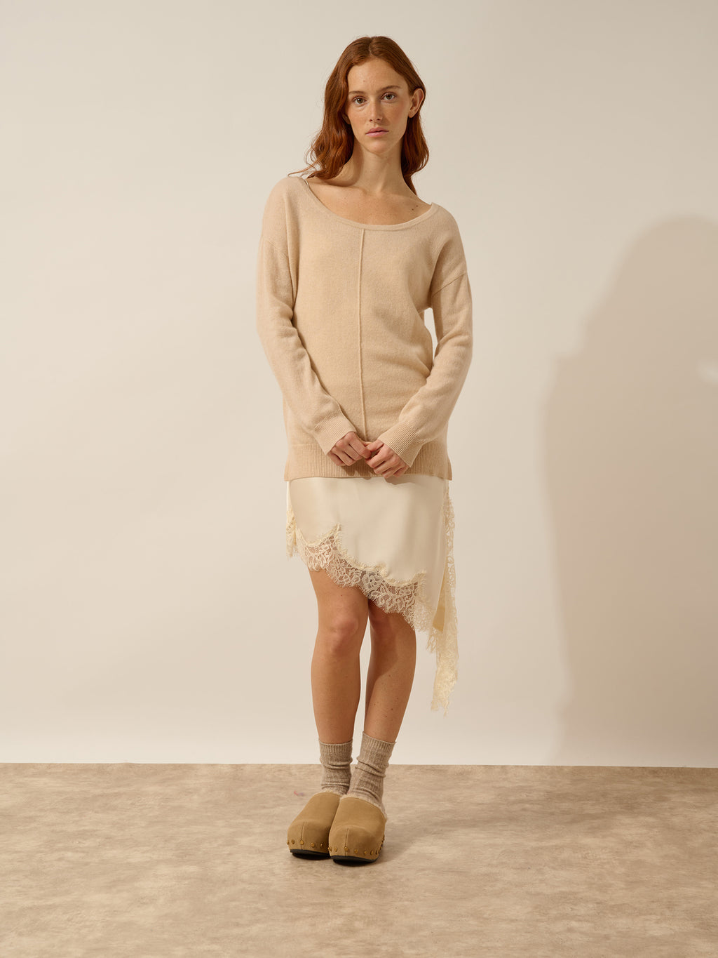 KAREN pull col rond sable