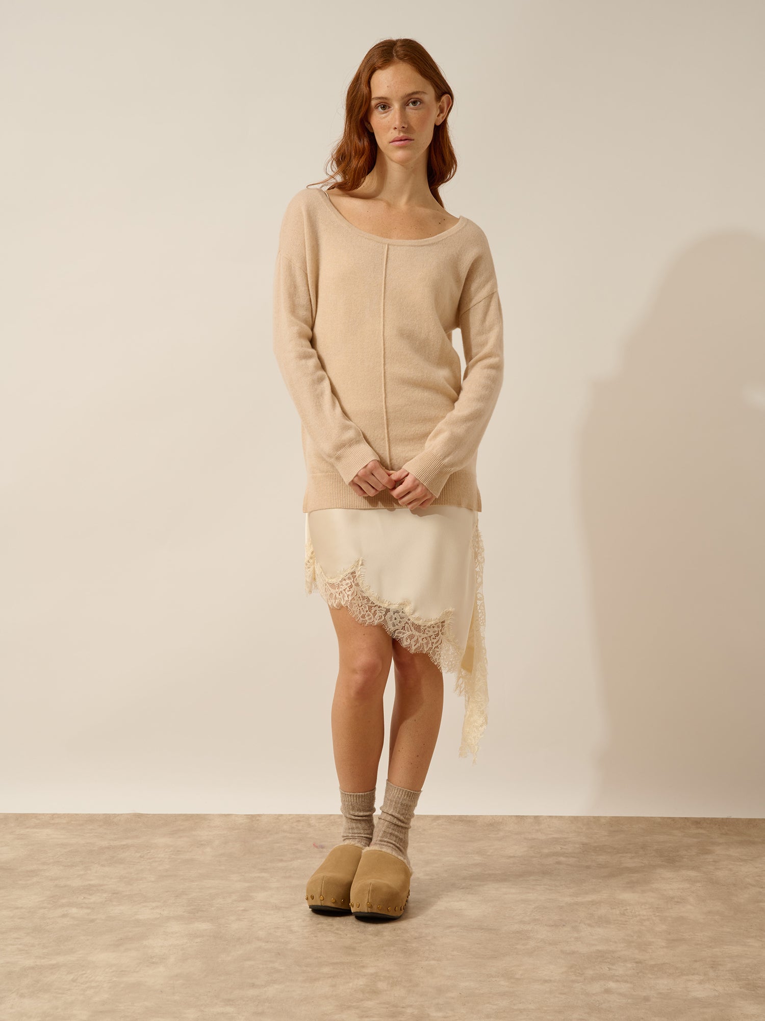 KAREN pull col rond sable