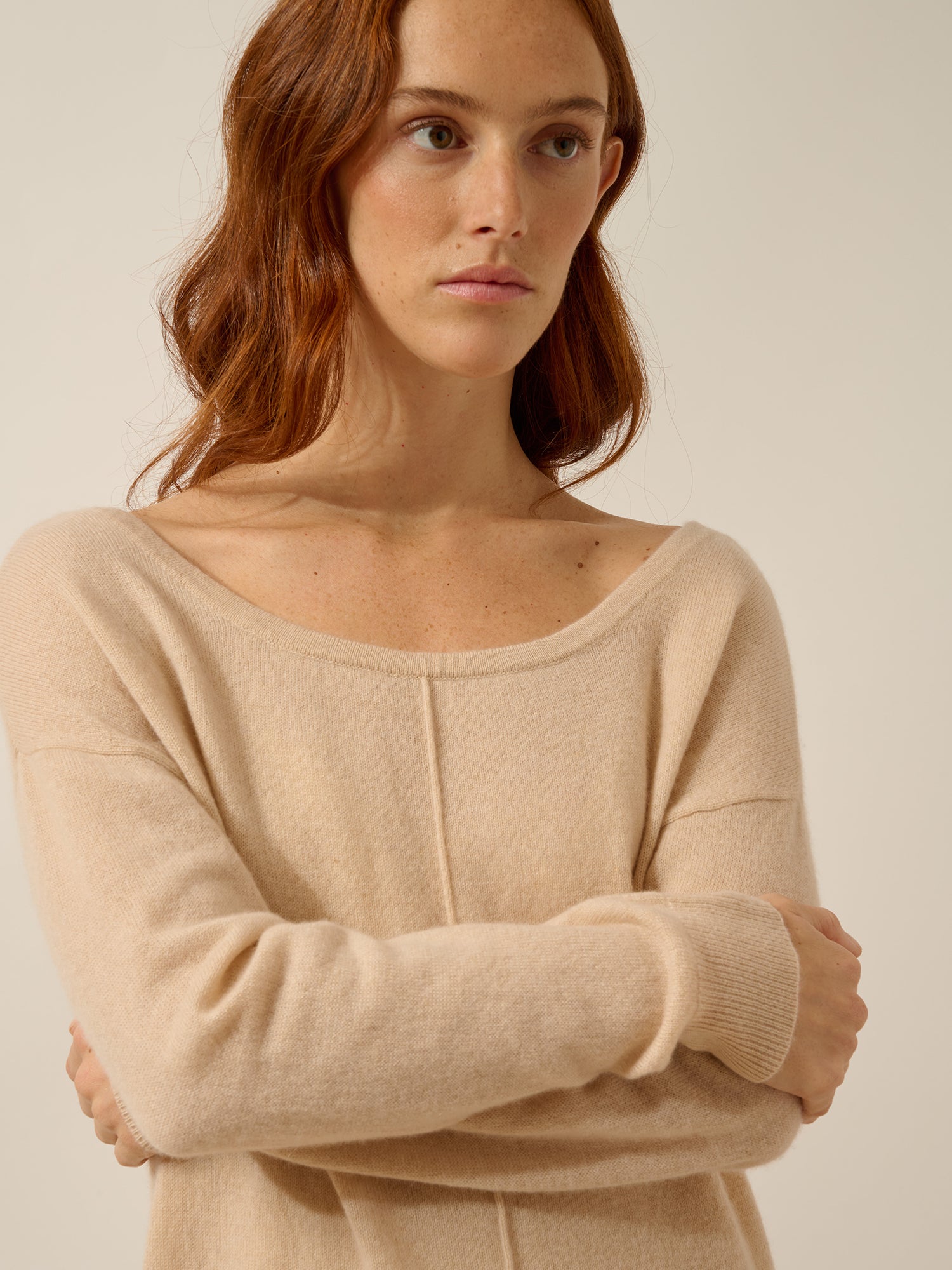 KAREN pull col rond sable