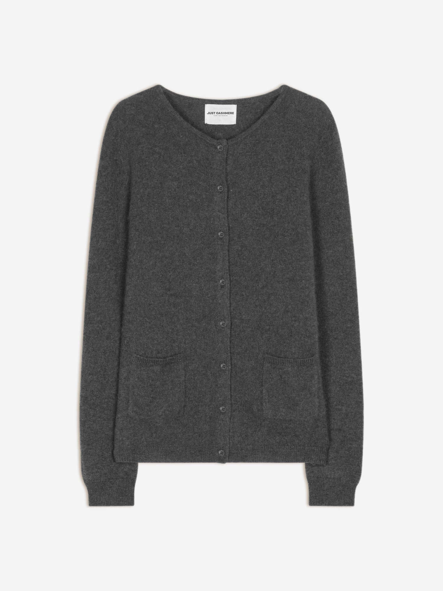 KATHARINE anthracite mottled round-neck cardigan