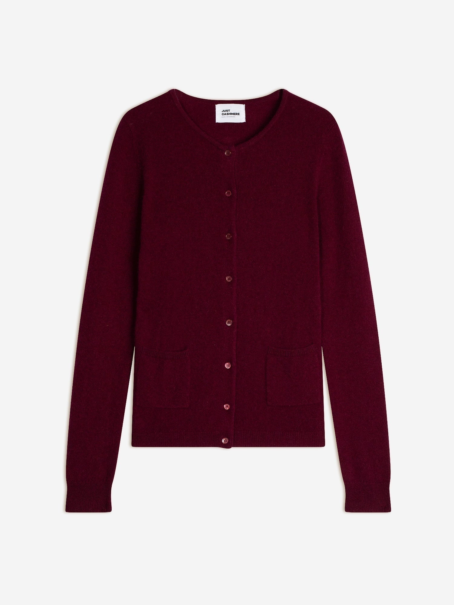 KATHARINE cardigan col rond bordeaux