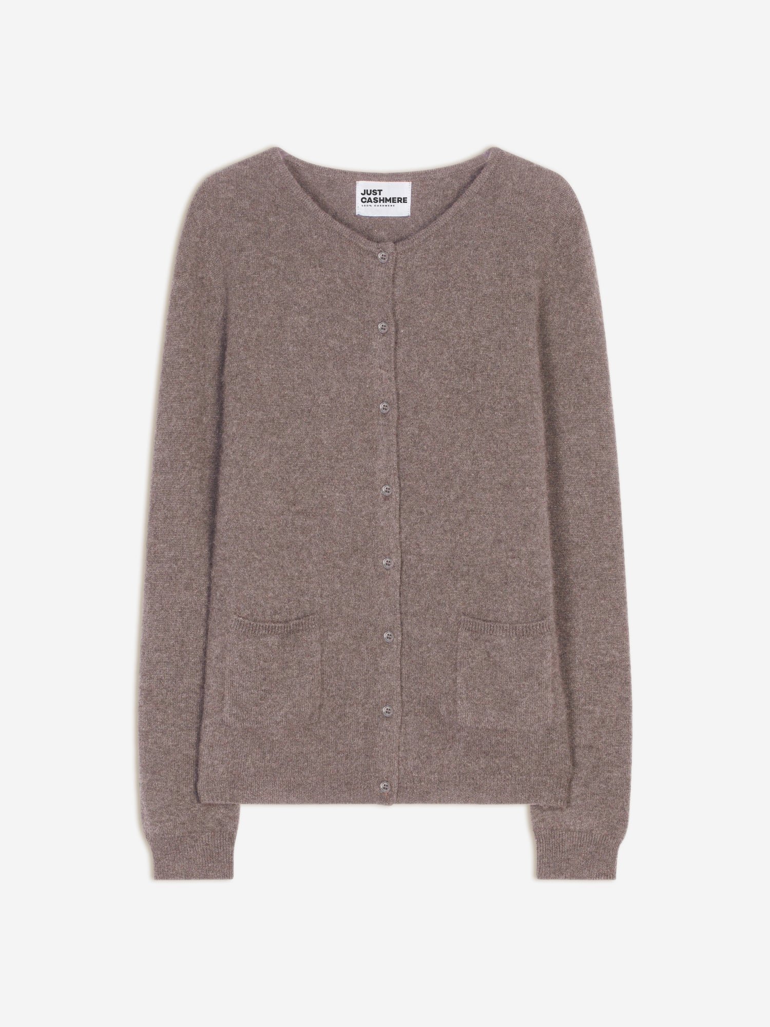 KATHARINE cardigan col rond caribou chiné