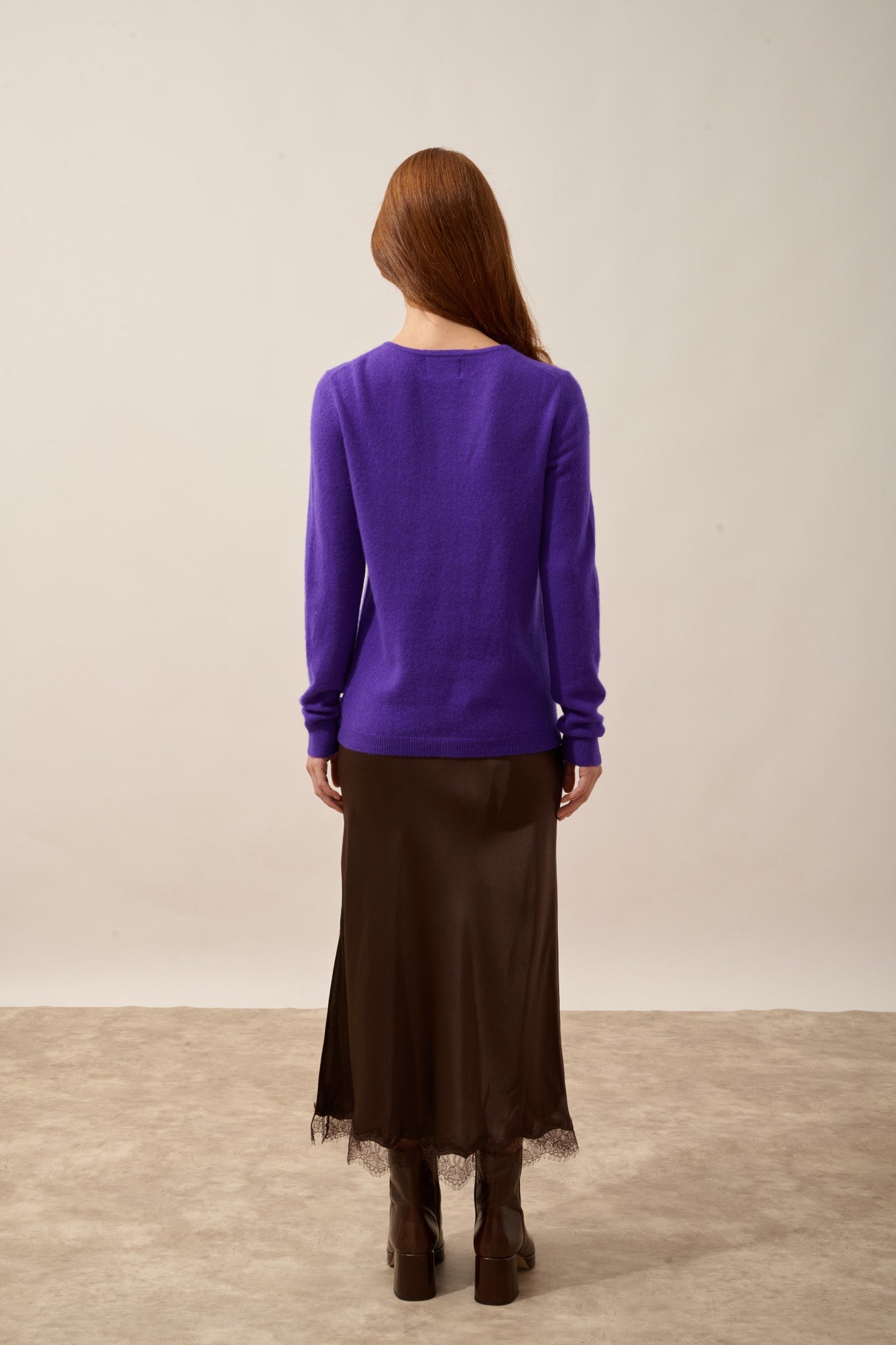 katharine cardigan col rond gentiane