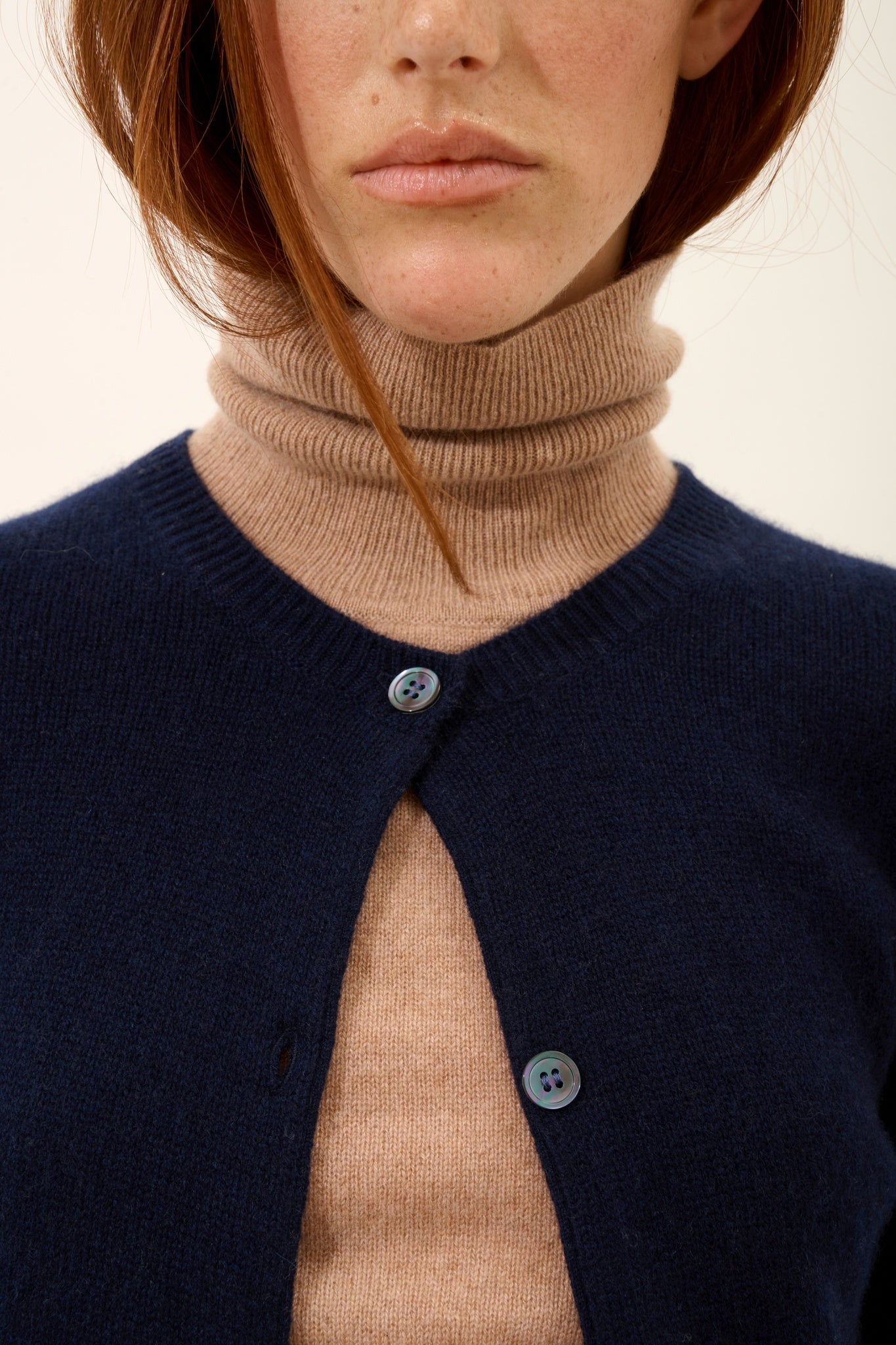 KATHARINE cardigan col rond navy