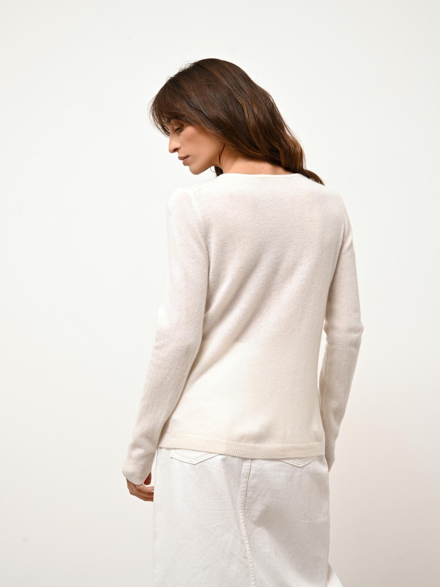 KATHARINE cardigan col rond neige