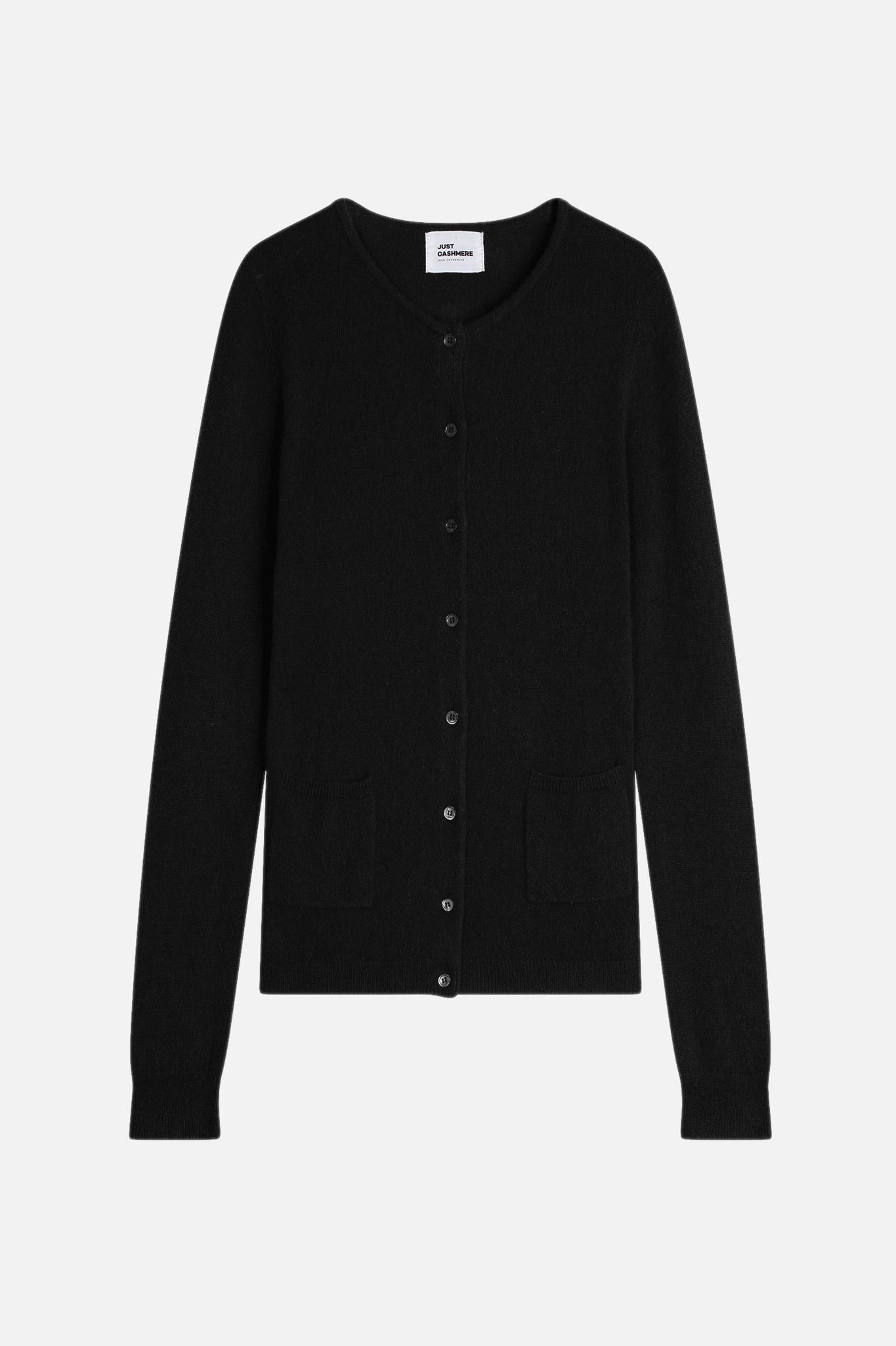 KATHARINE cardigan col rond noir
