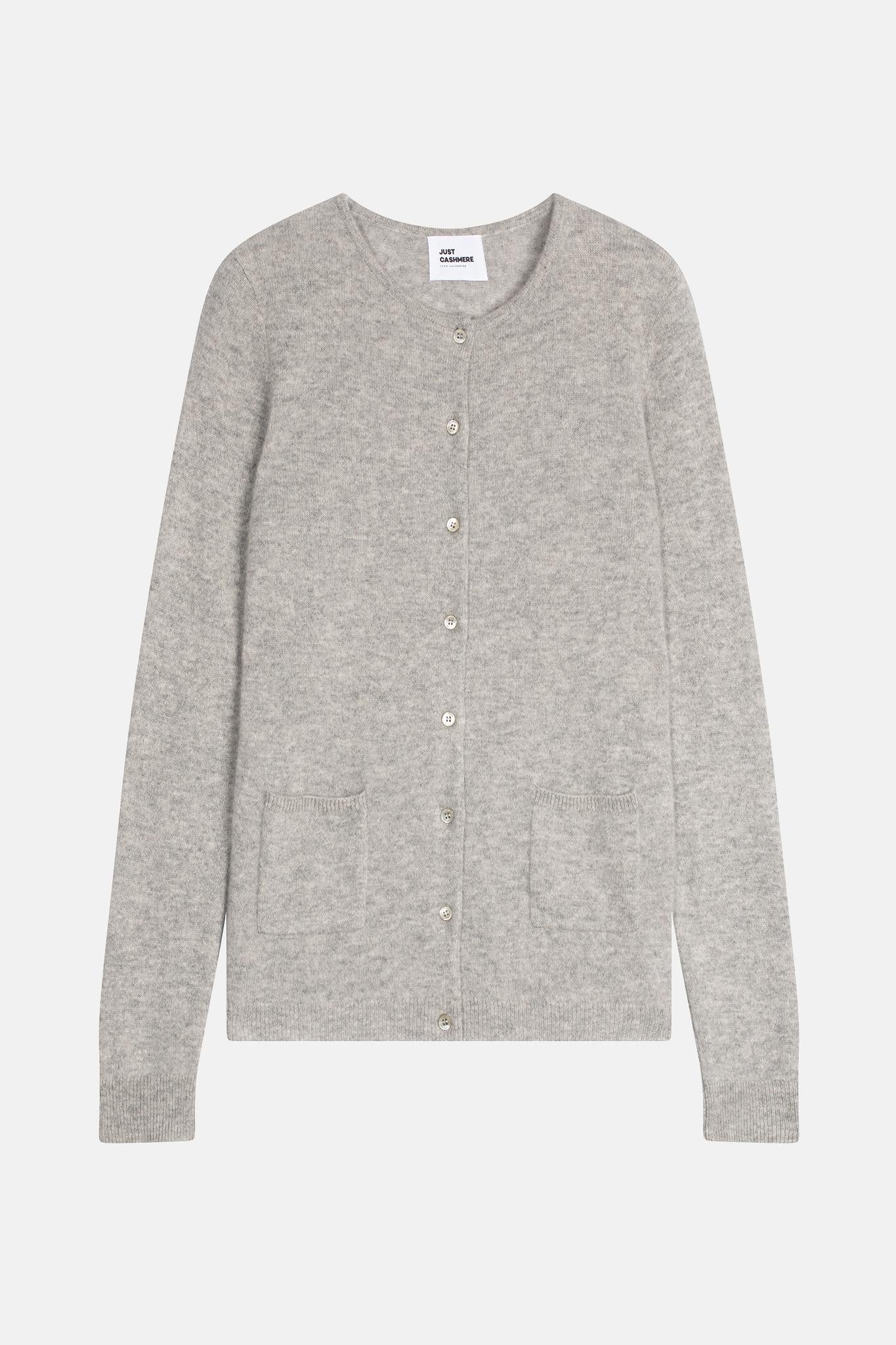 KATHARINE cardigan col rond nuage chiné