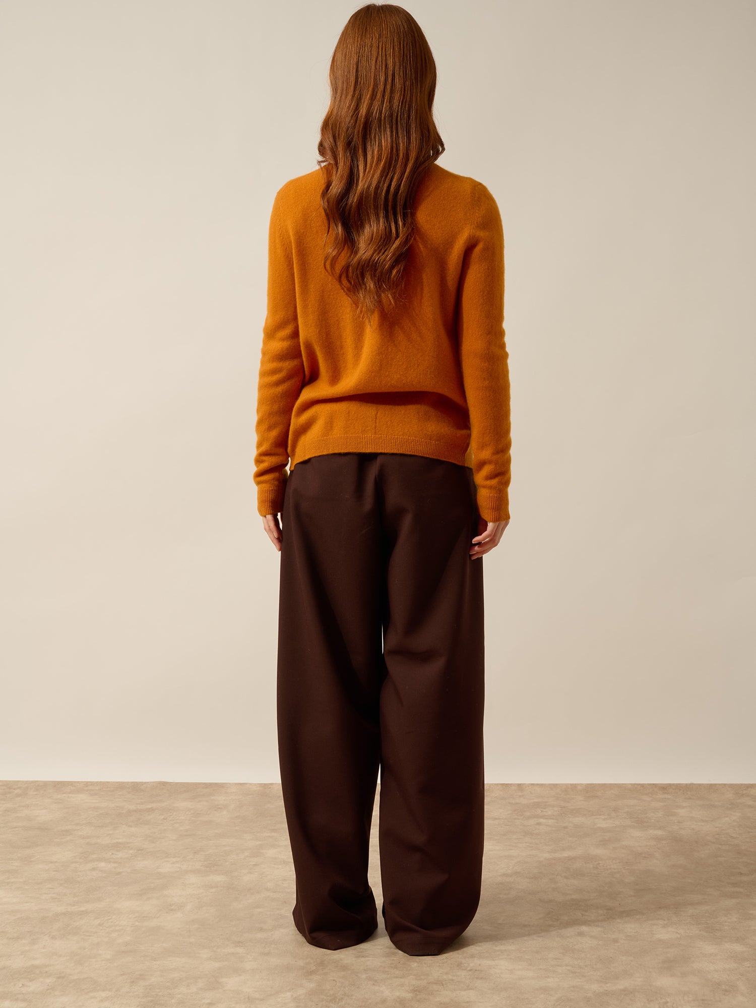 KATHARINE round neck cardigan in ochre