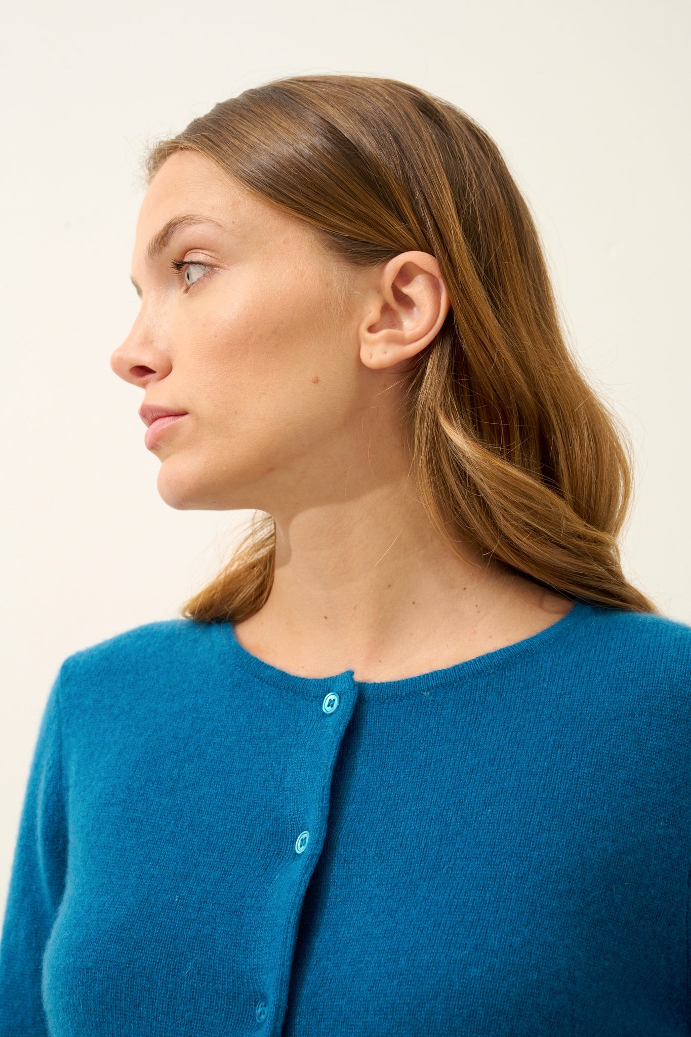 KATHARINE cardigan col rond paon