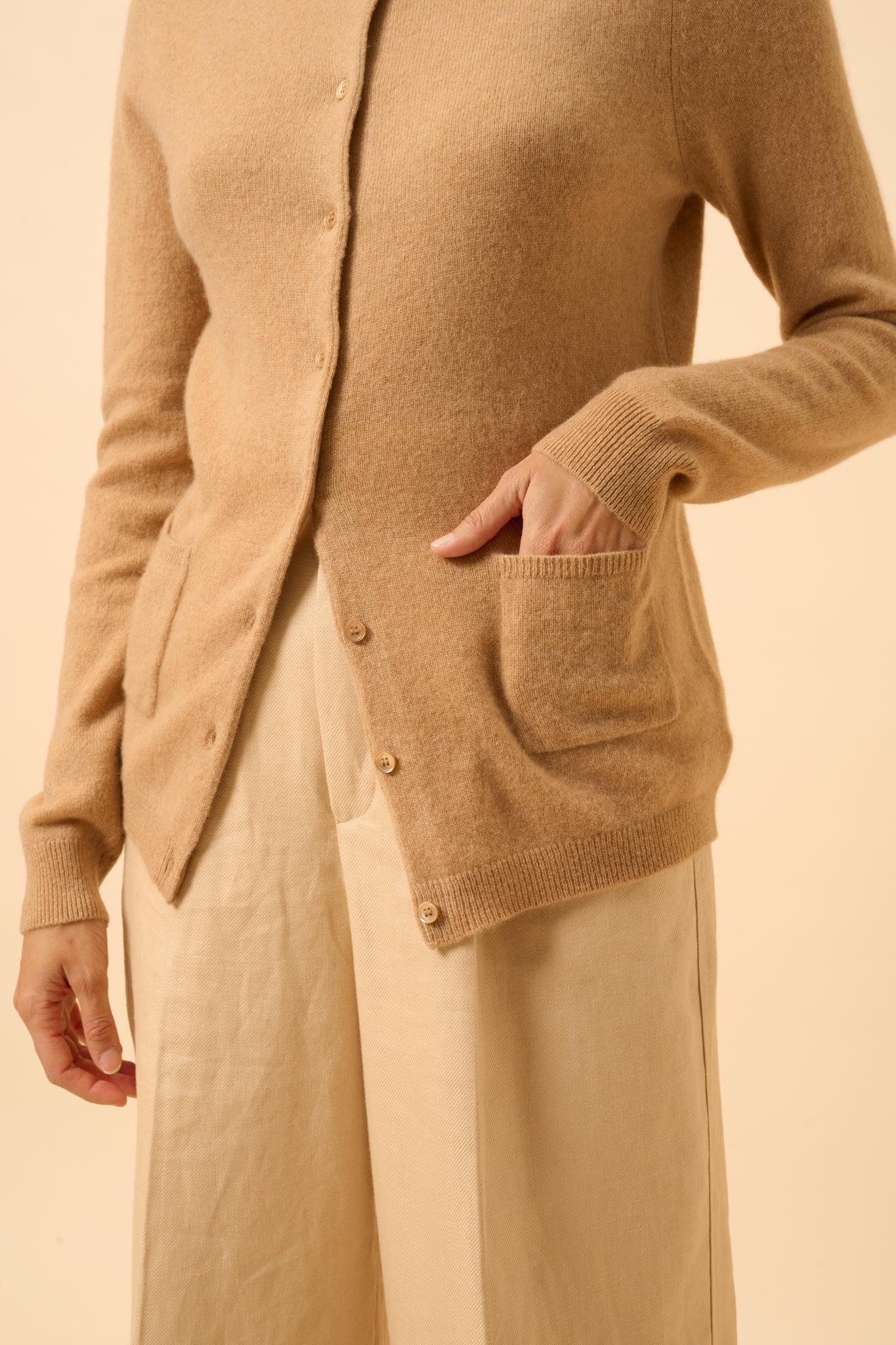 KATHARINE cardigan col rond sahara