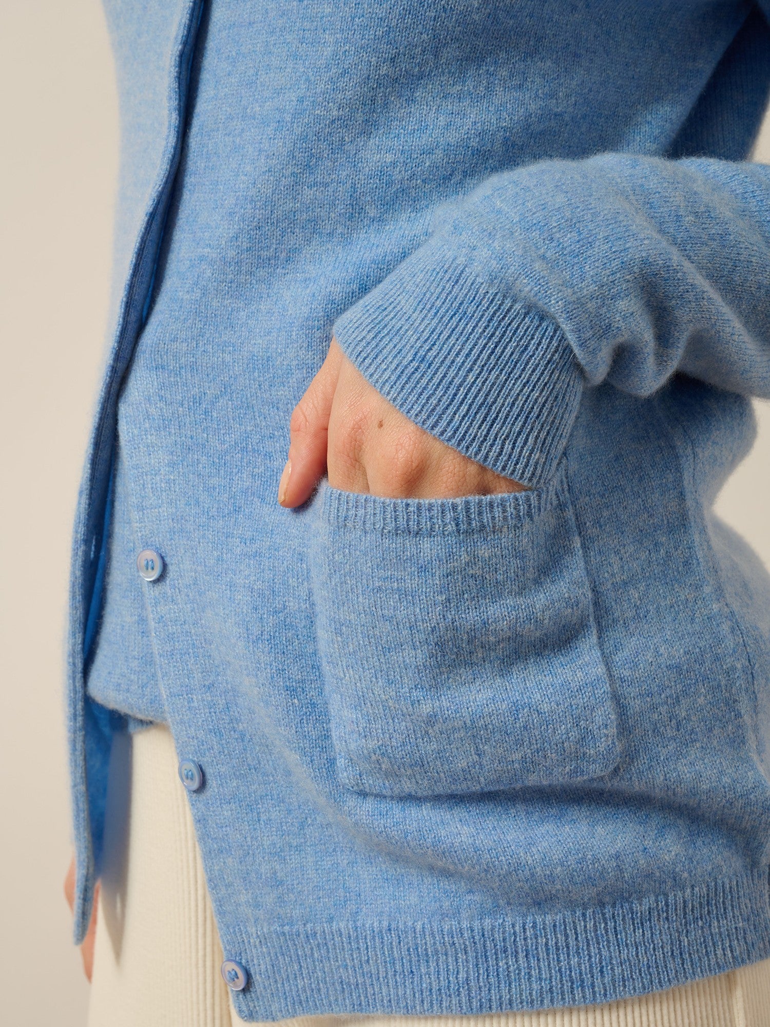 katharine round neck cardigan sky