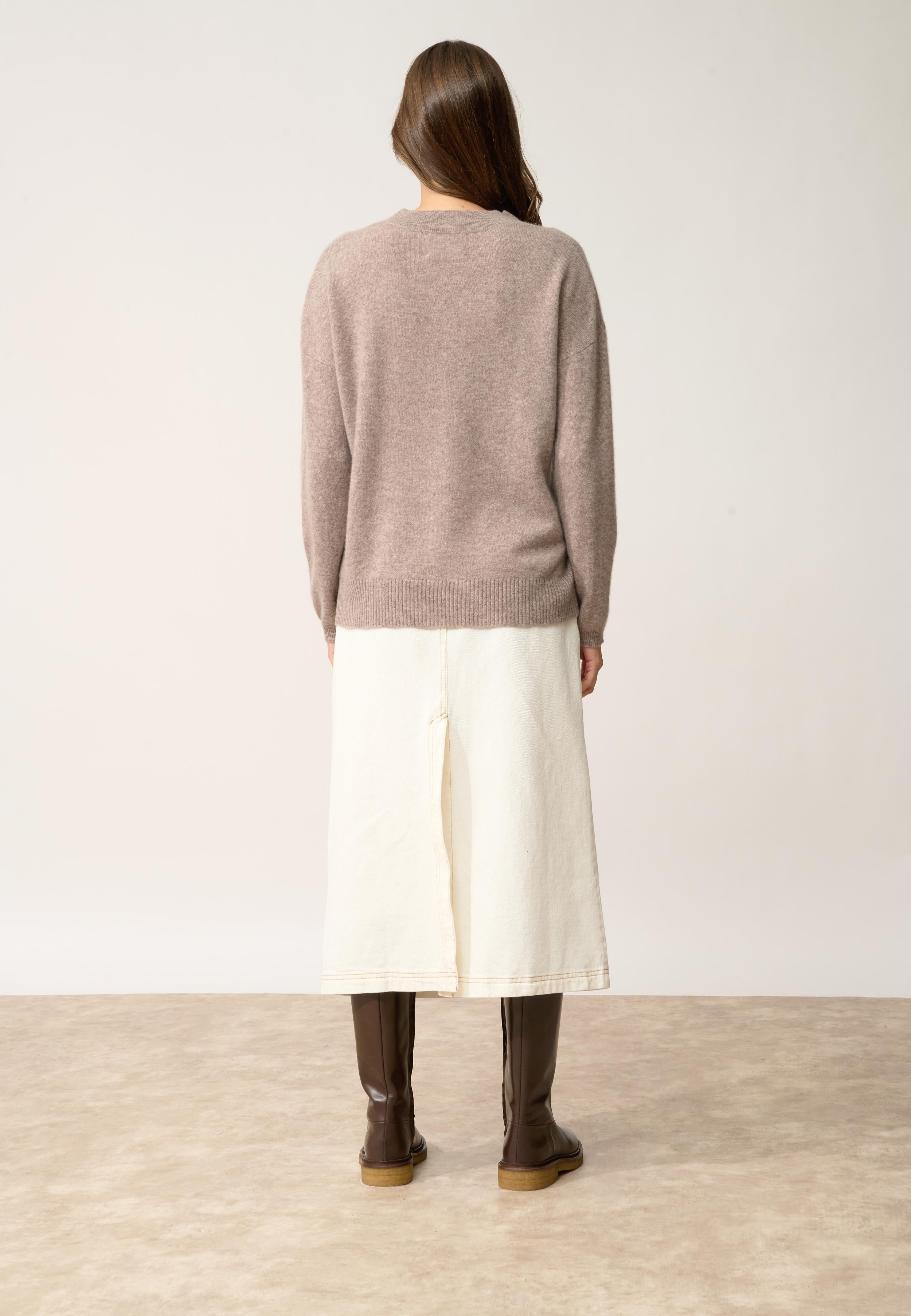 KAYLA pull col rond caribou chiné