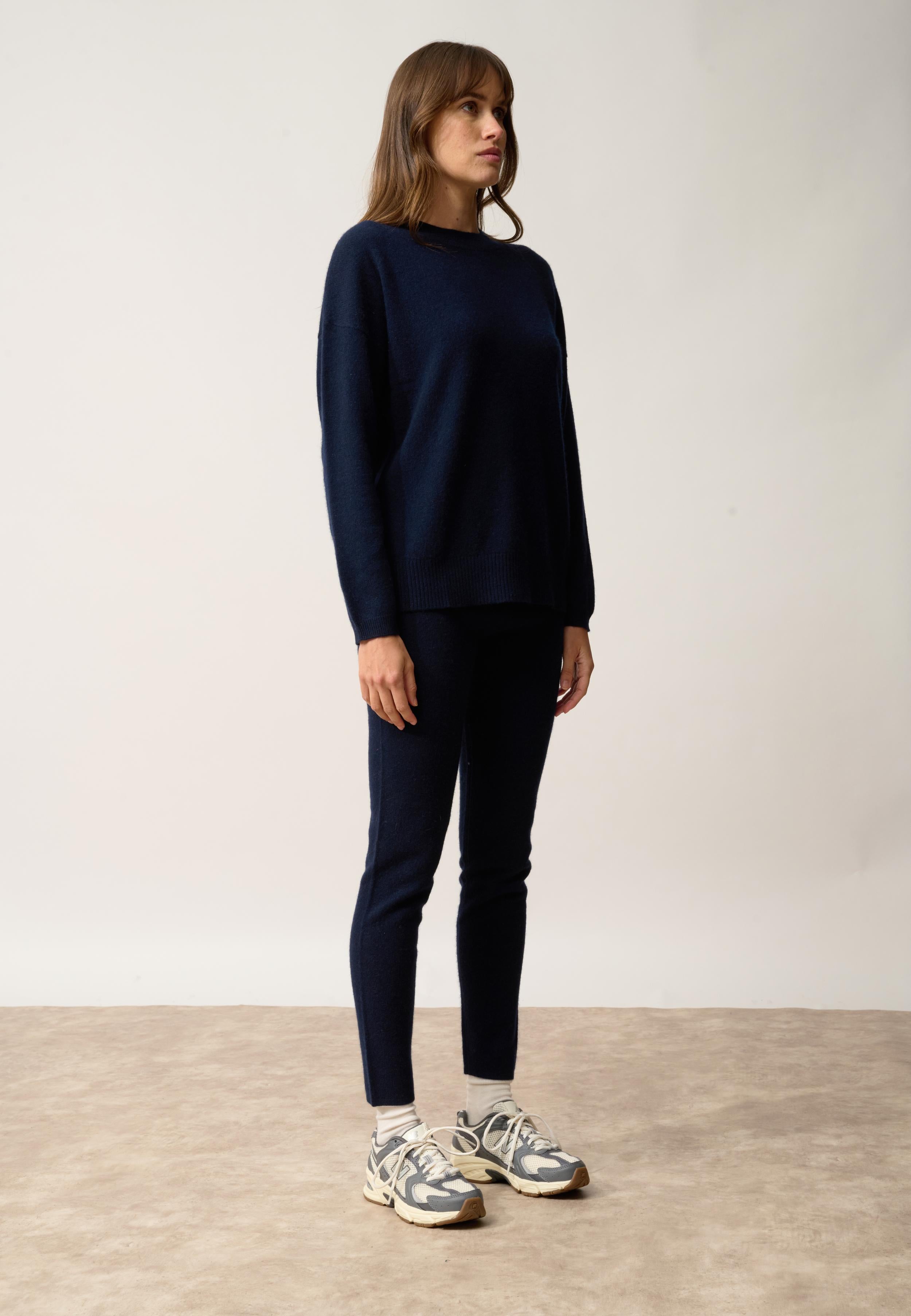 KAYLA pull col rond navy