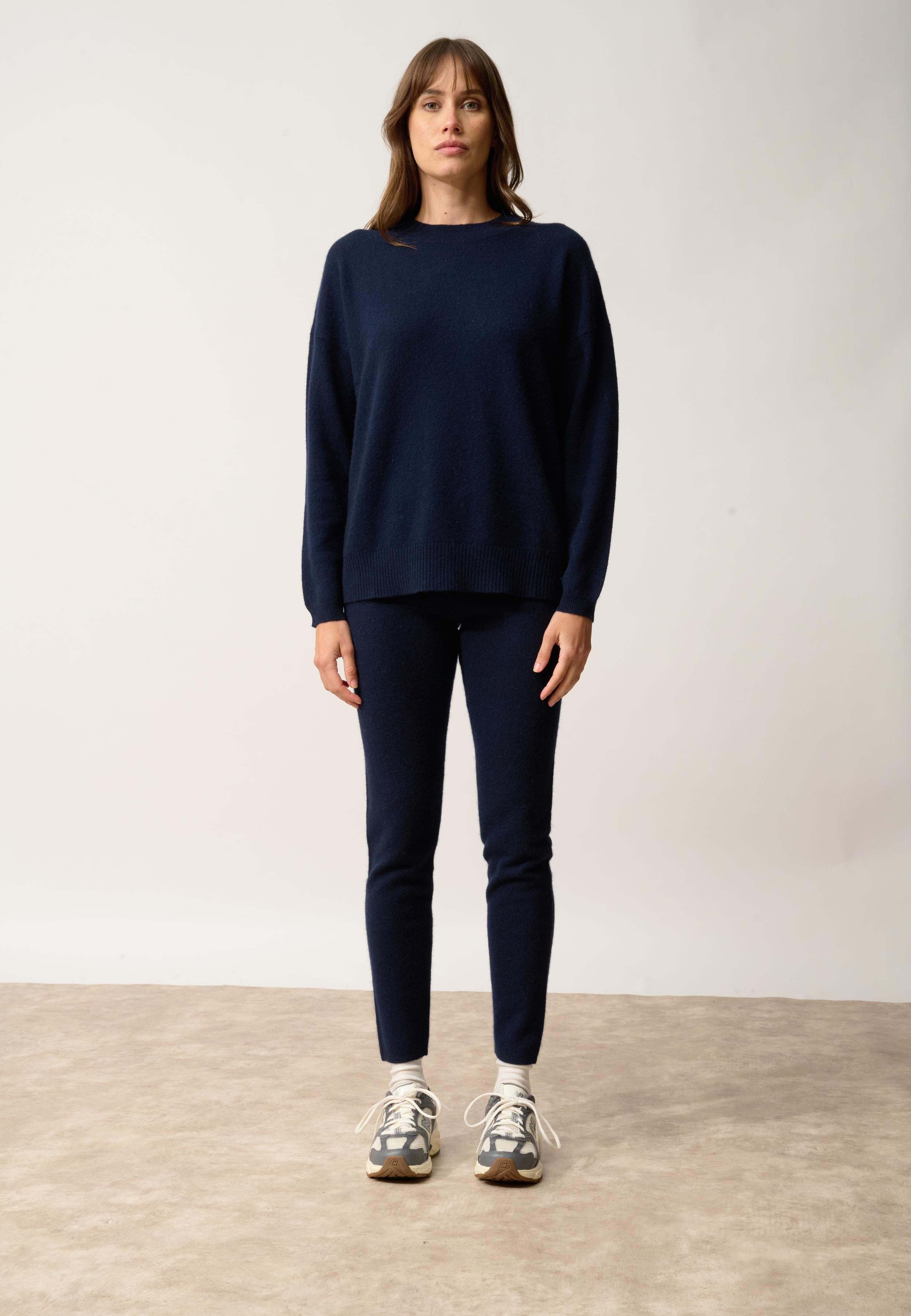 KAYLA pull col rond navy