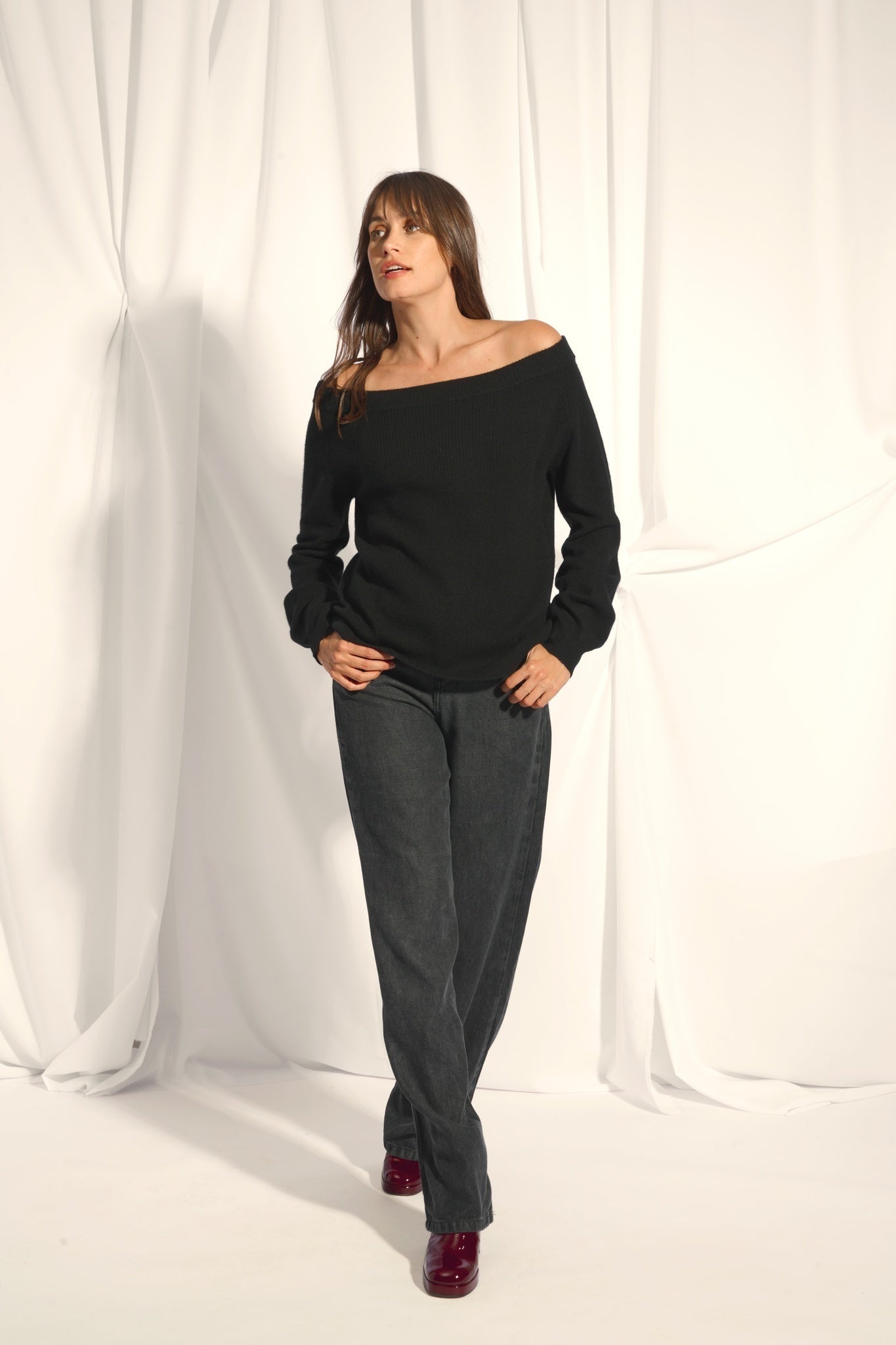 KELLY pull col bateau noir